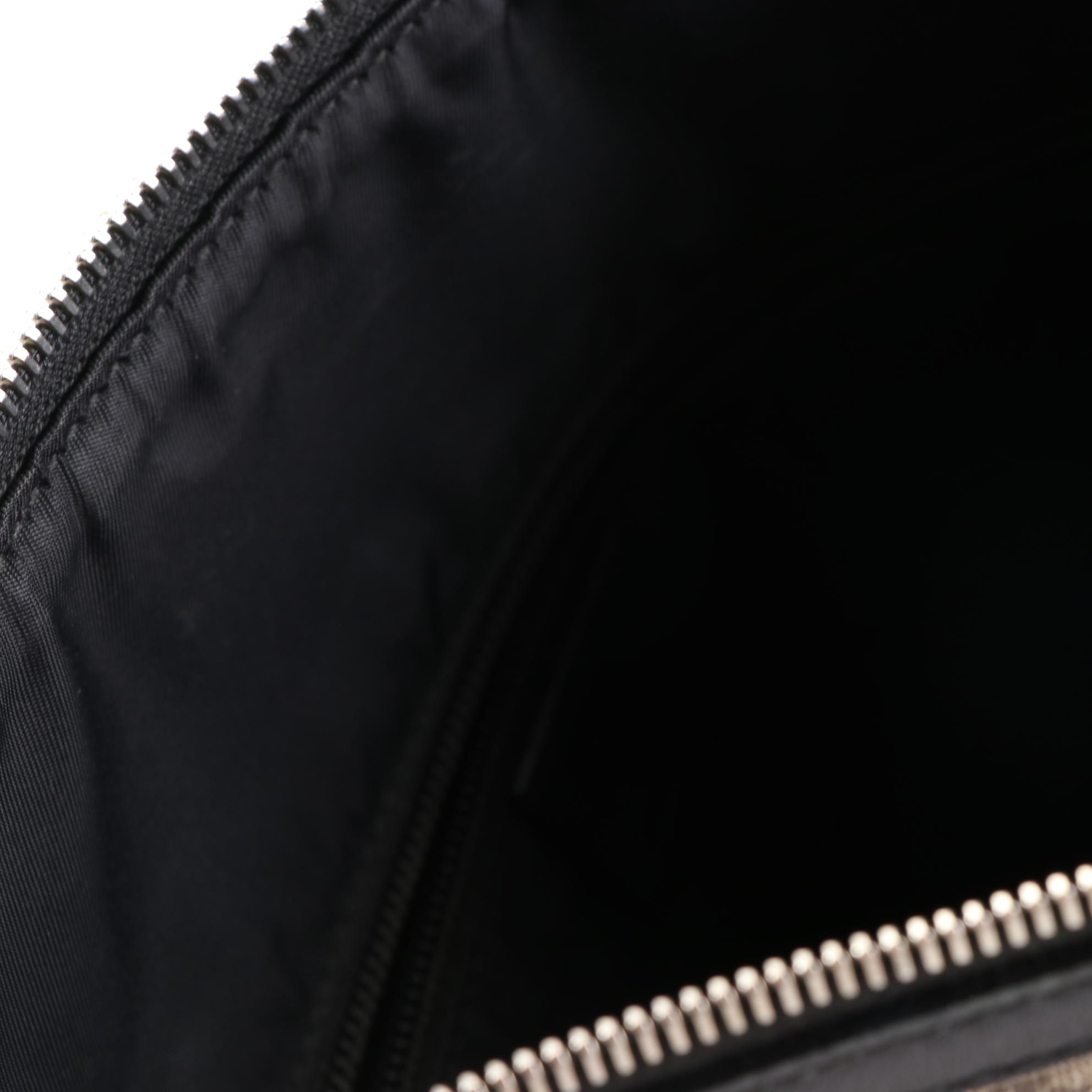 Gucci GG Supreme Web Stripe Crossbody with Leather Trim