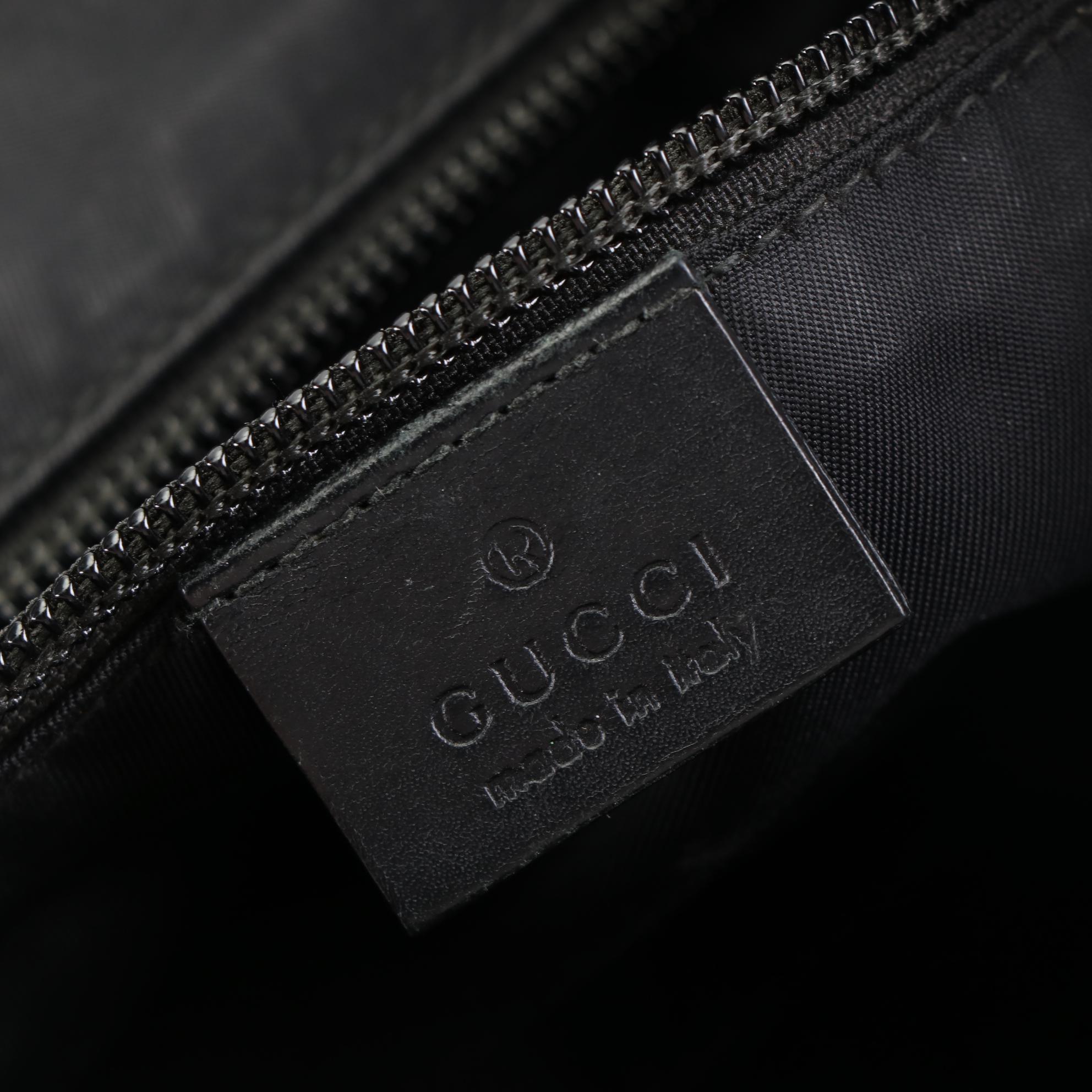 Gucci GG Supreme Web Stripe Crossbody with Leather Trim