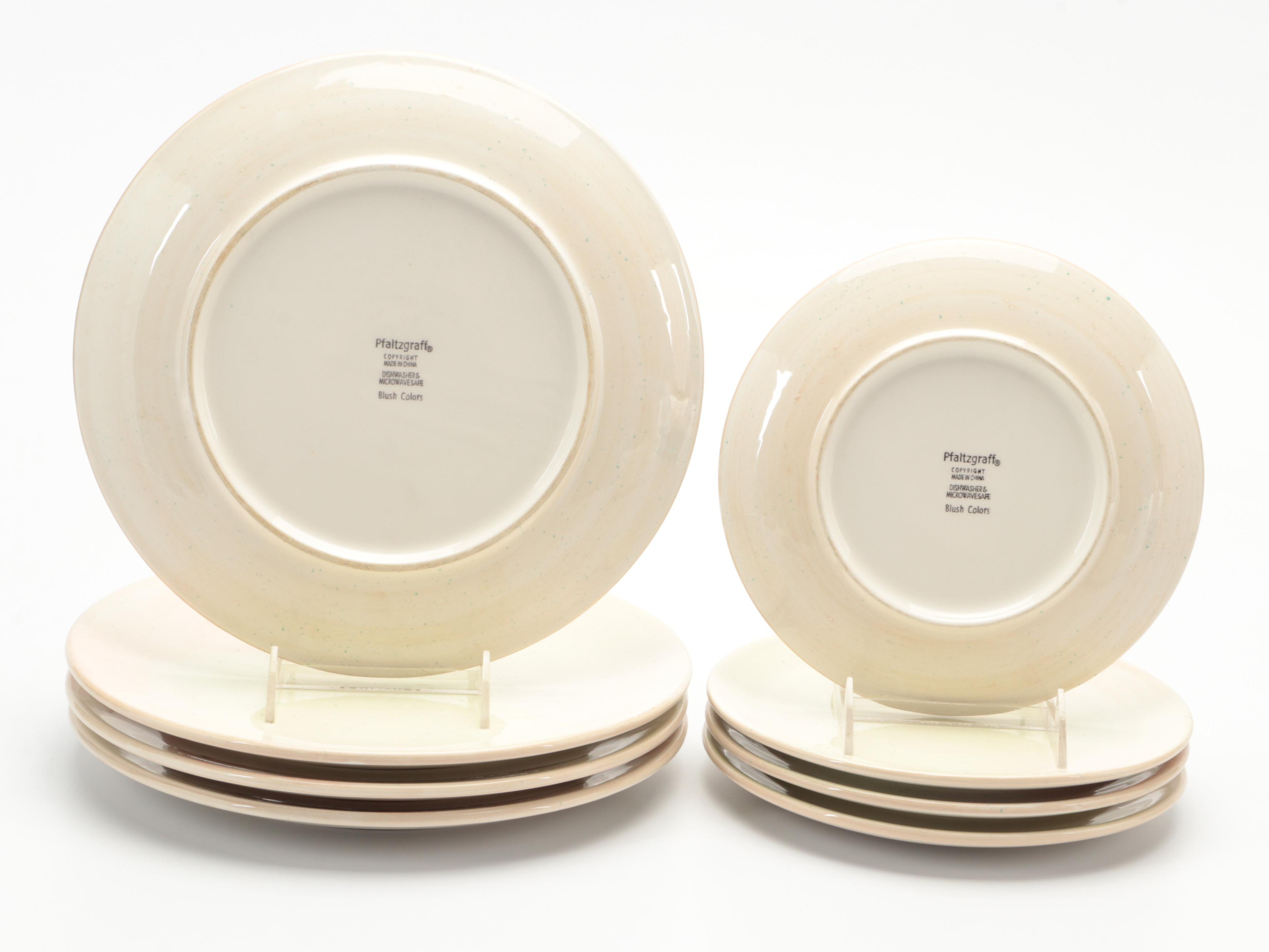 Pfaltzgraff "Blush Colors" Ceramic Dinnerware with Olfaire Vegetable Dishes