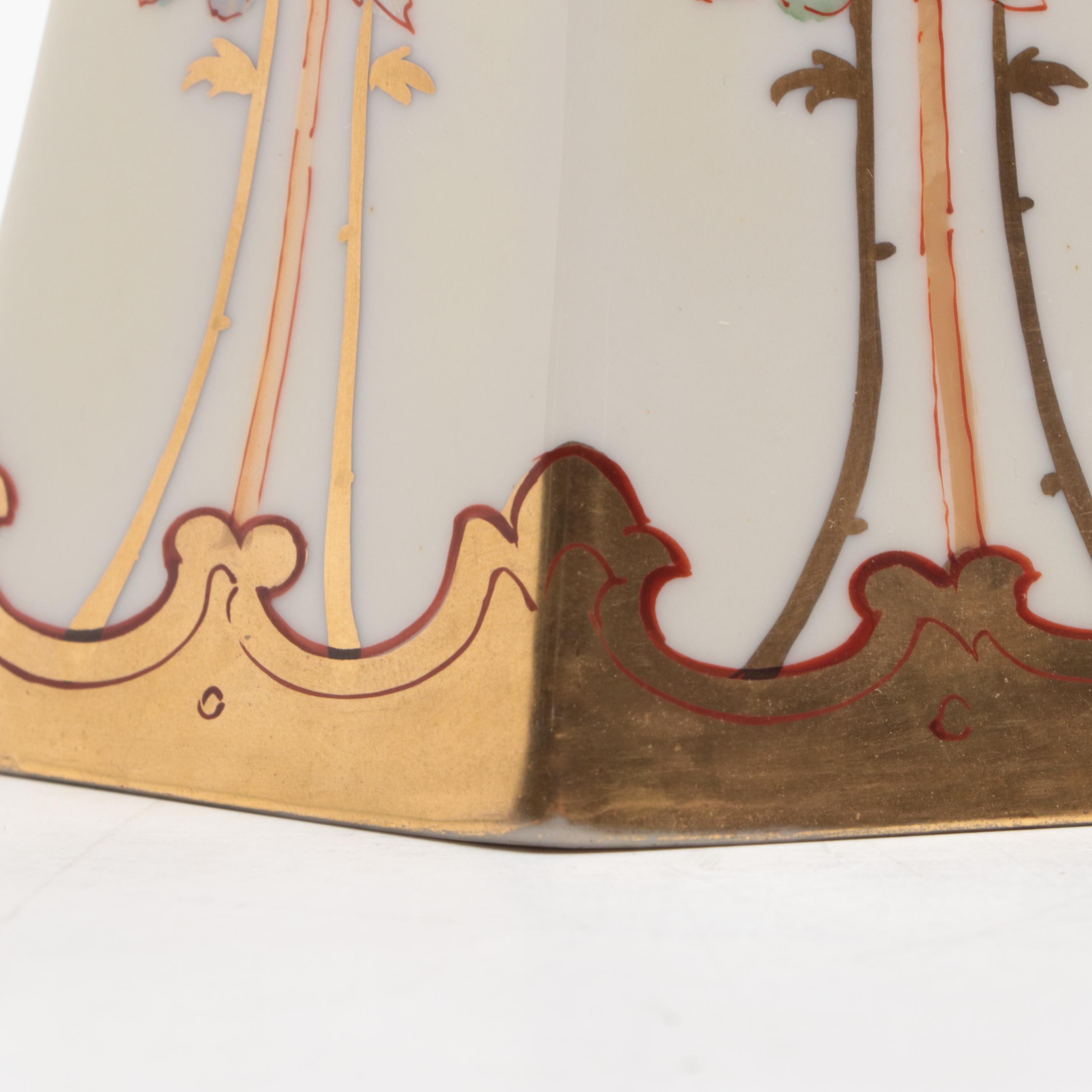 W.A. Pickard for Willet American Belleek Hand-Painted Hexagonal Porcelain Vase