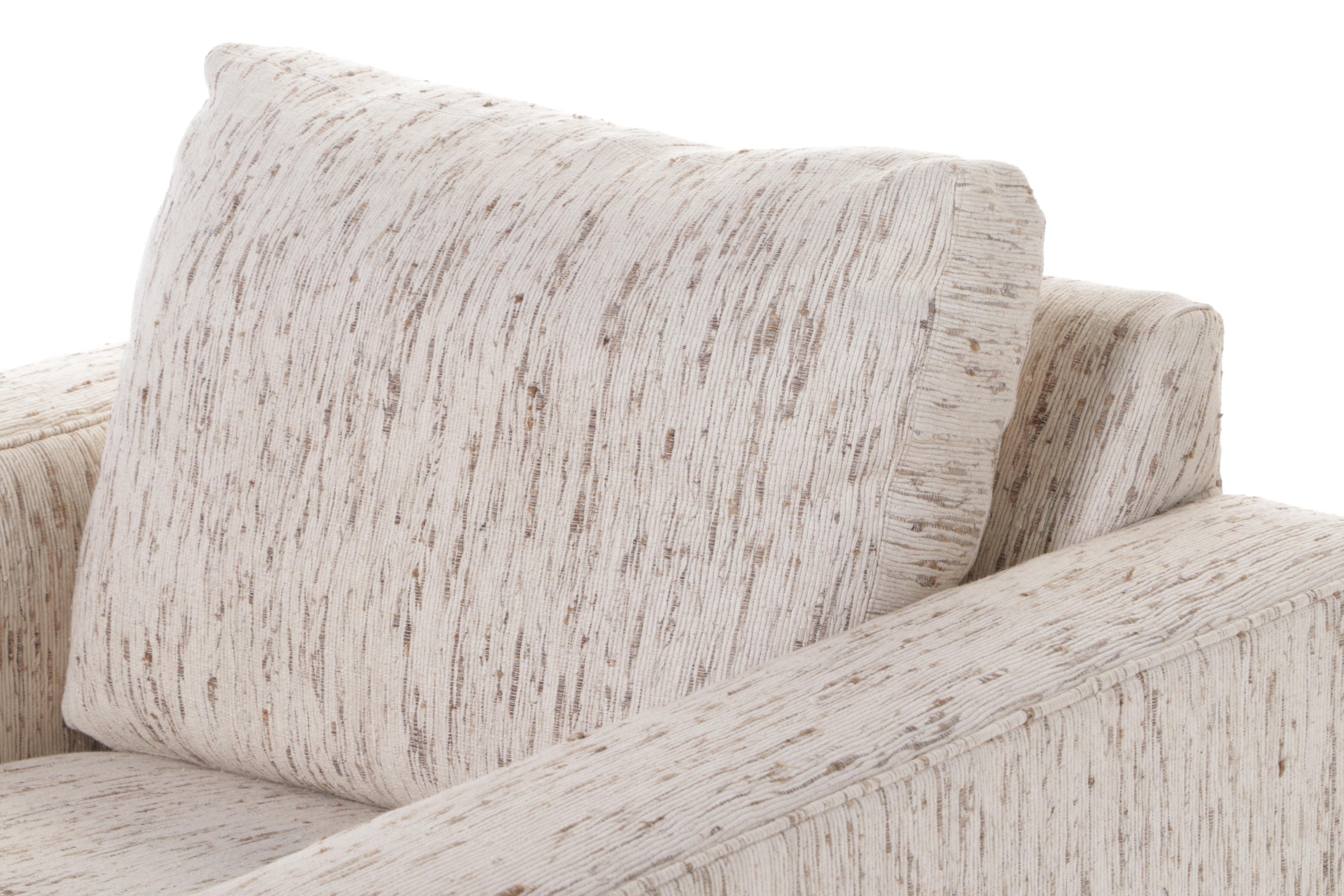 Lexington Furniture Custom-Upholstered Armchair with Ottoman and Pillows