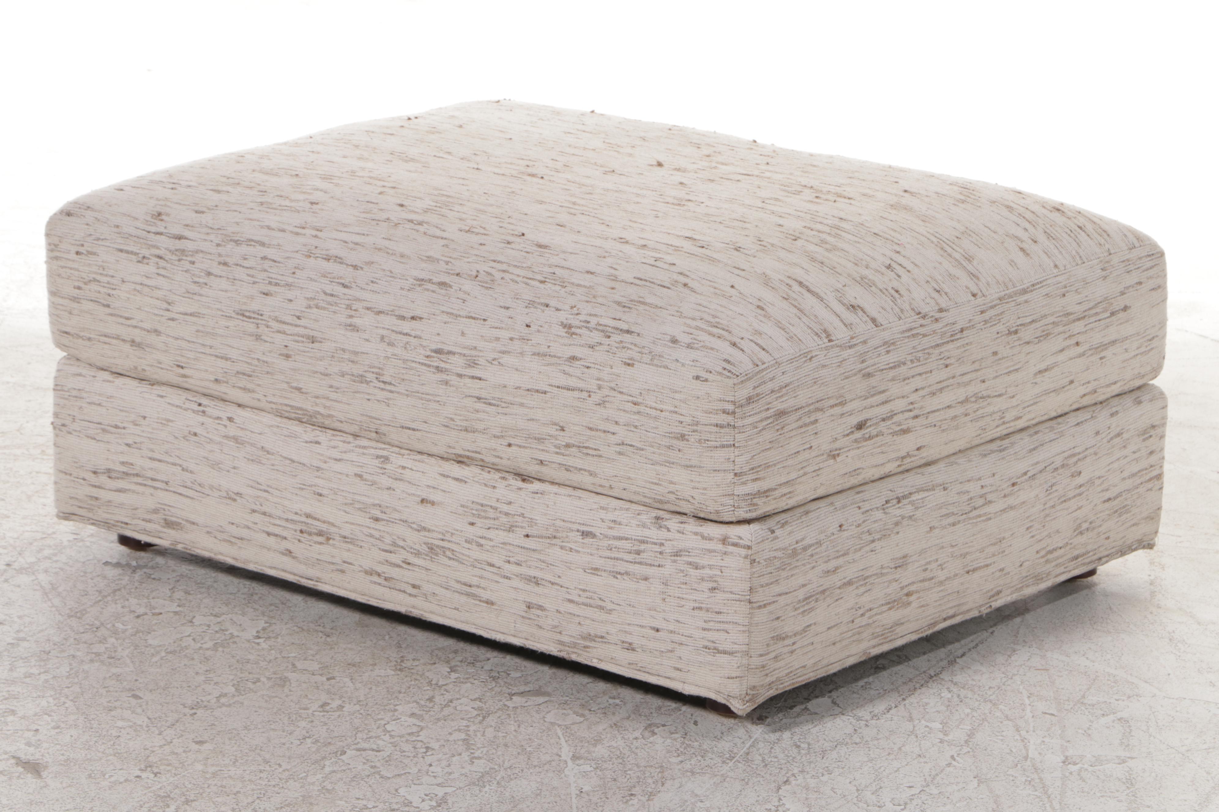 Lexington Furniture Custom-Upholstered Armchair with Ottoman and Pillows