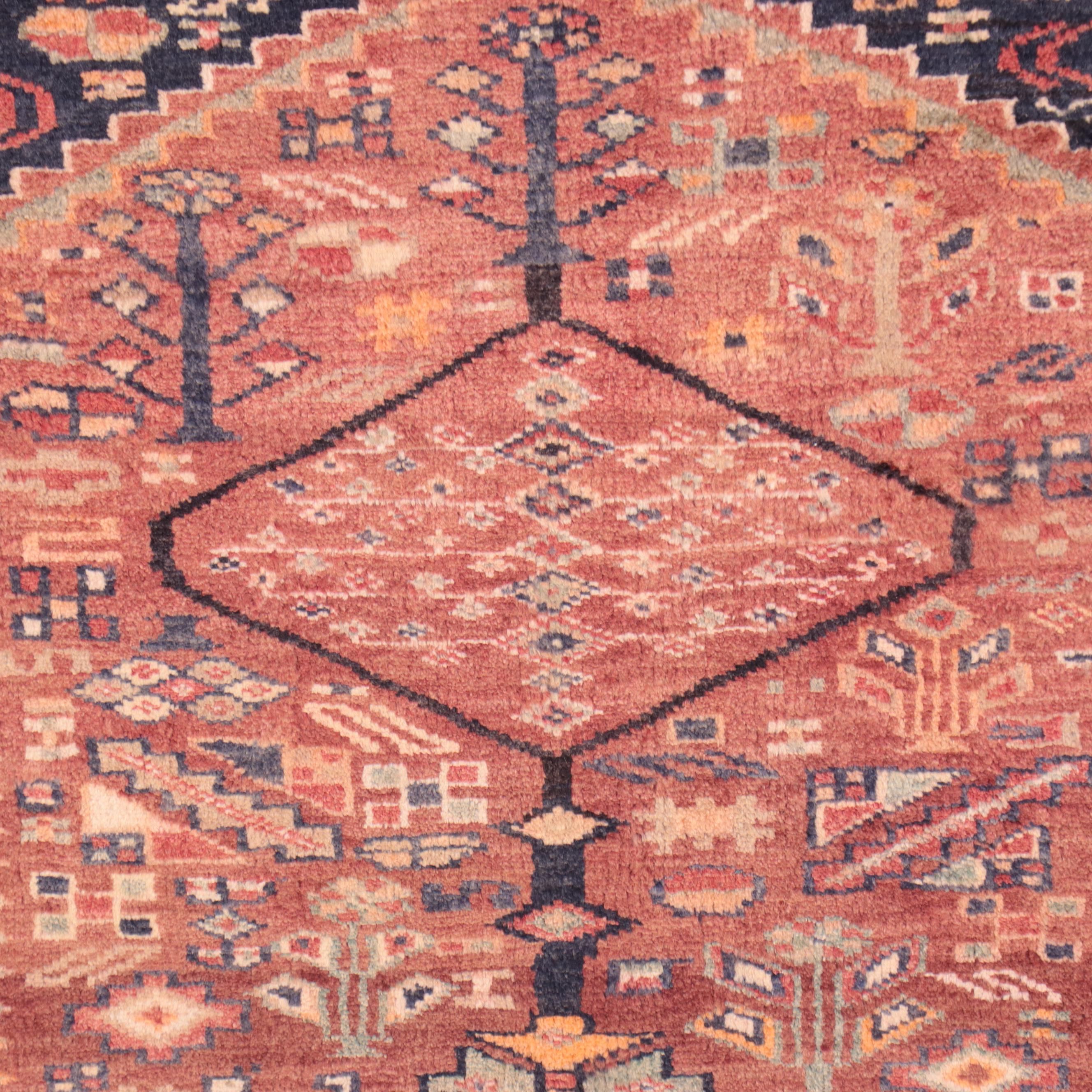 3'1 x 9'1 Hand-Knotted Persian Kurdish Carpet Runner