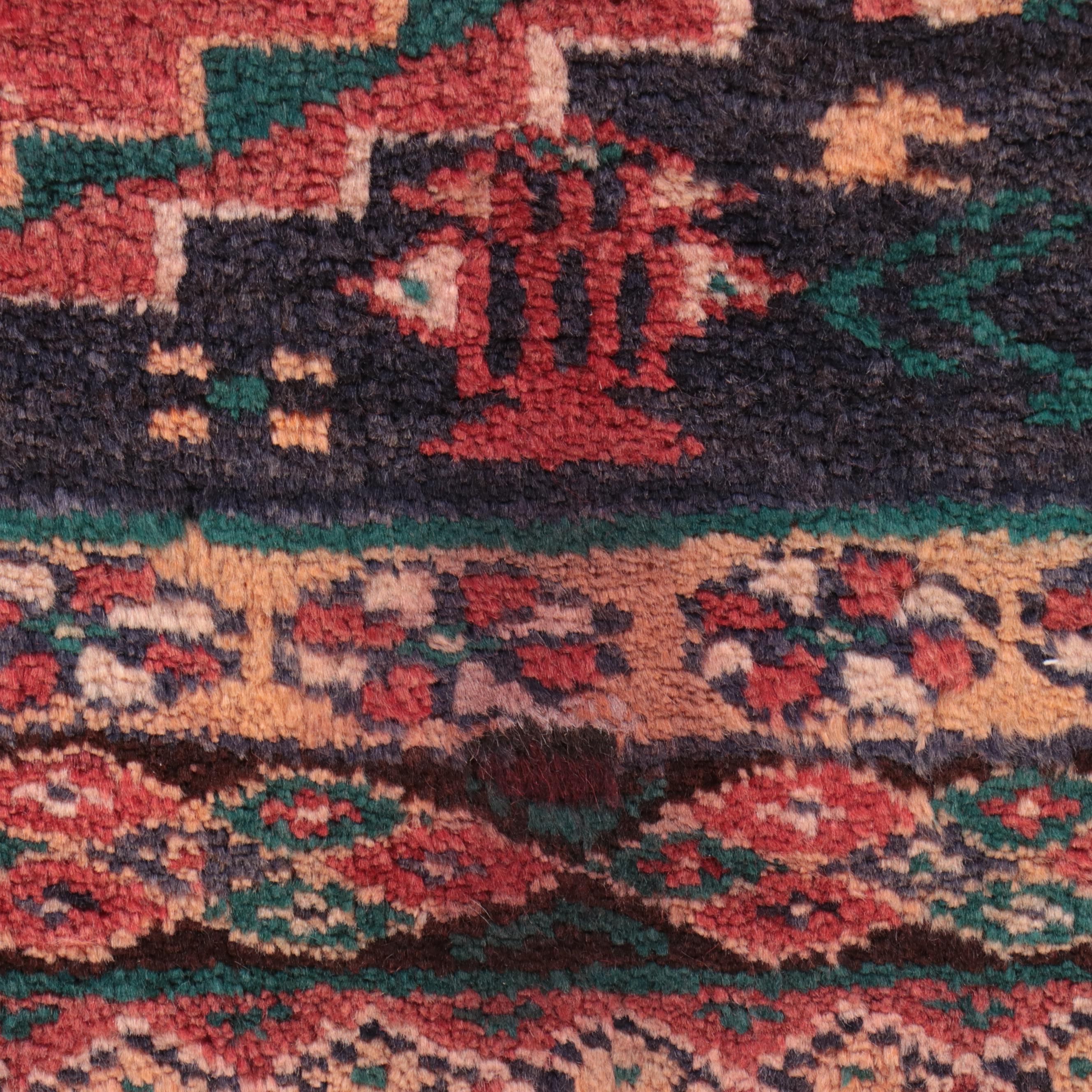 3'1 x 9'1 Hand-Knotted Persian Kurdish Carpet Runner