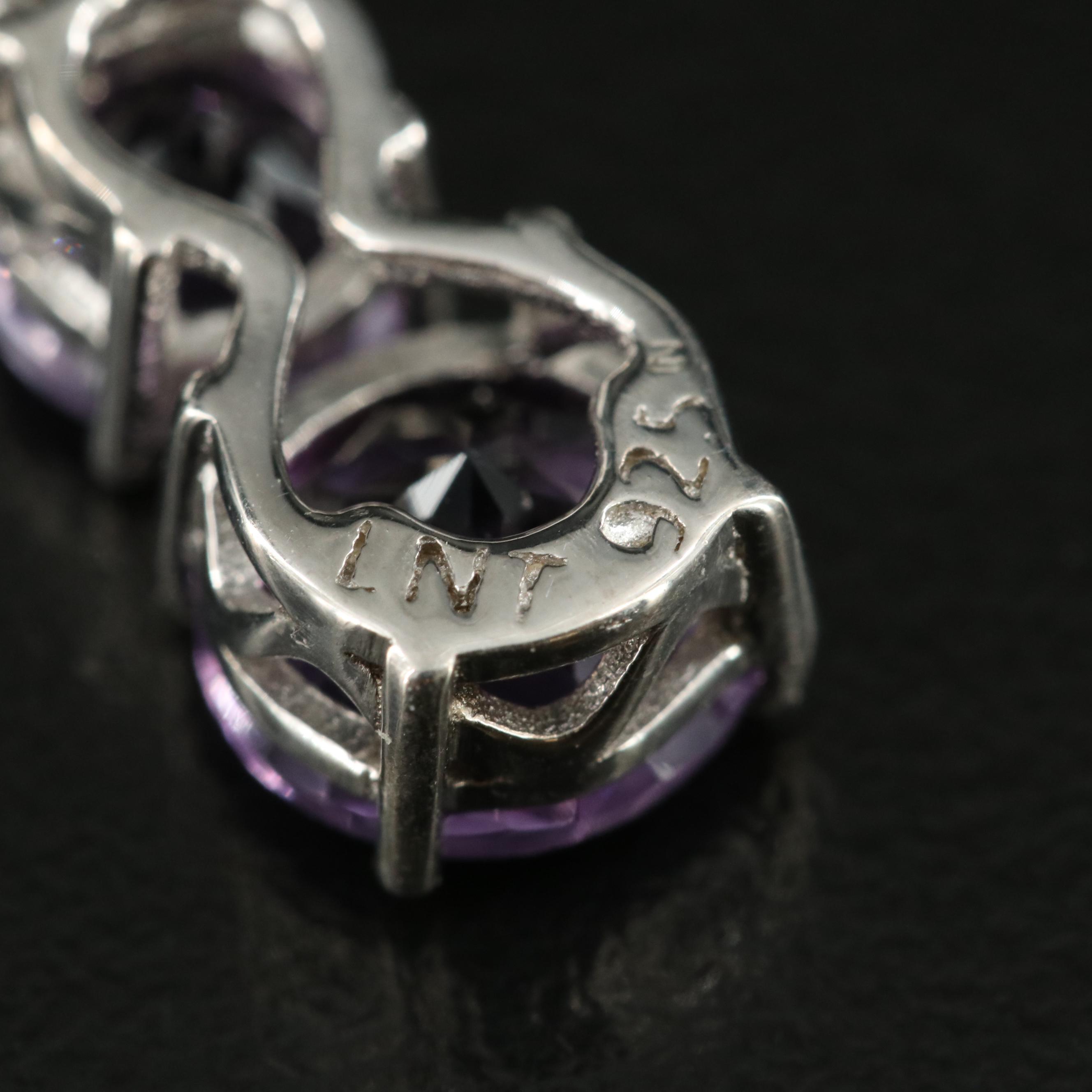 Sterling Amethyst Earrings