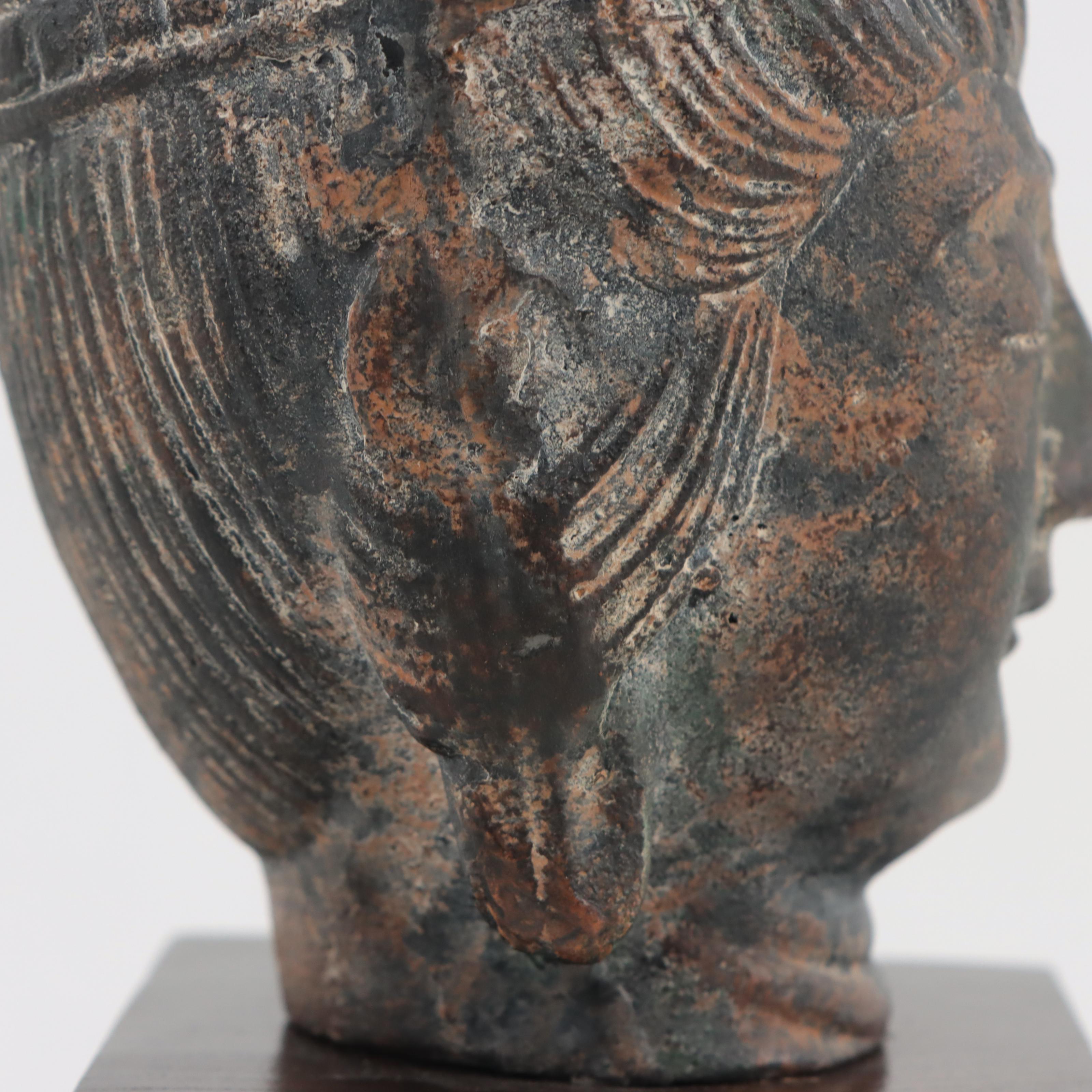 Guanyin Metal Bust Sculpture