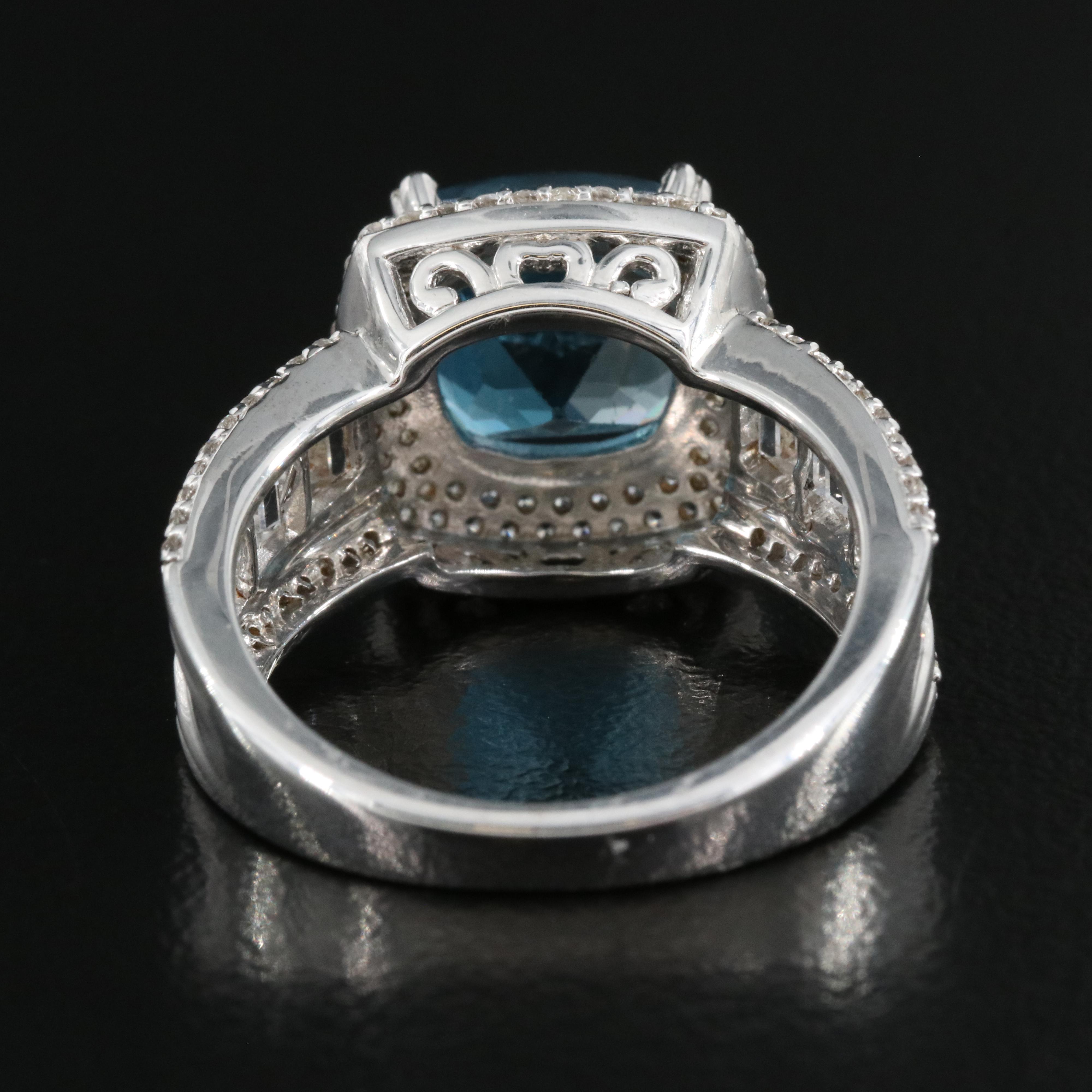 Sterling London Blue Topaz and Sapphire Ring