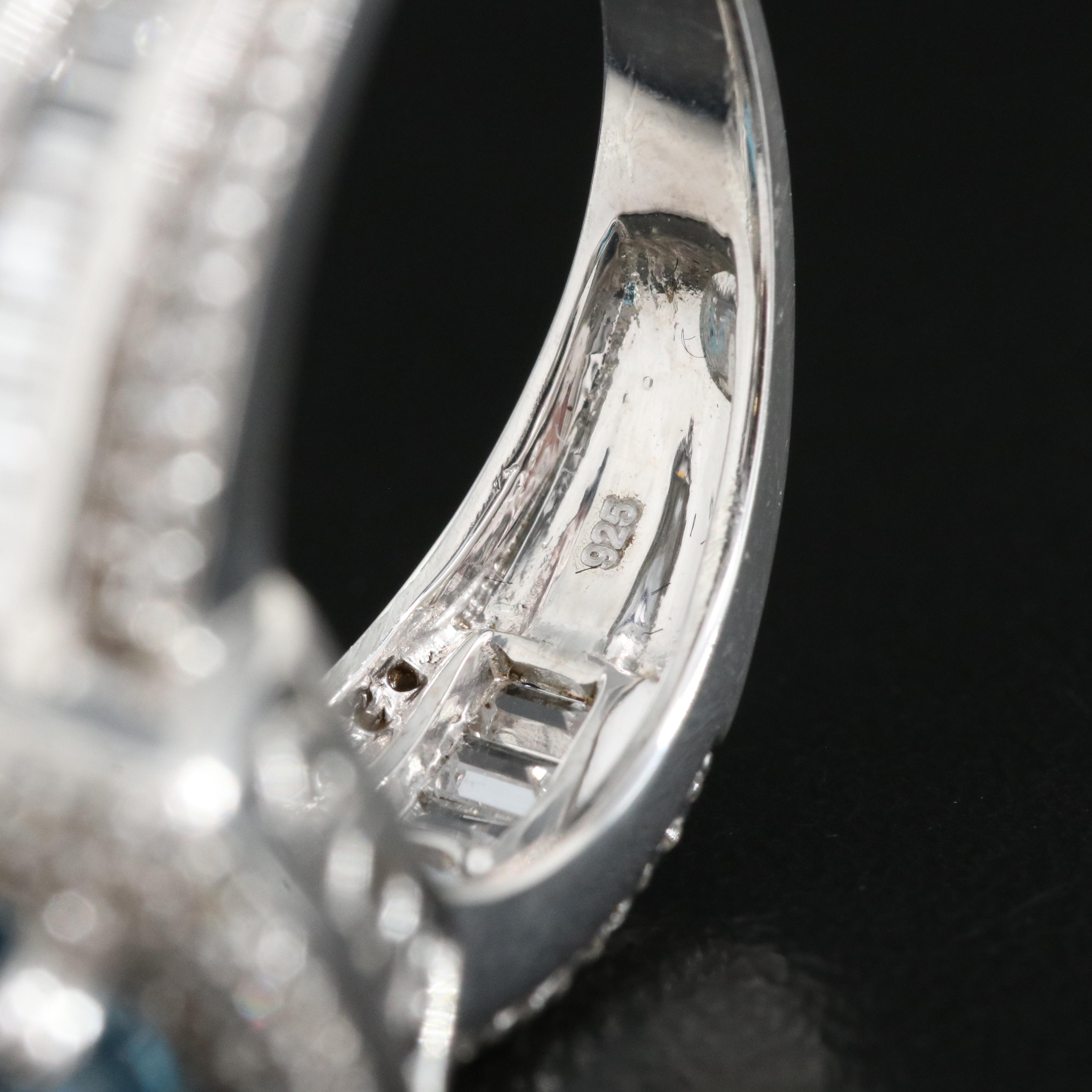 Sterling London Blue Topaz and Sapphire Ring