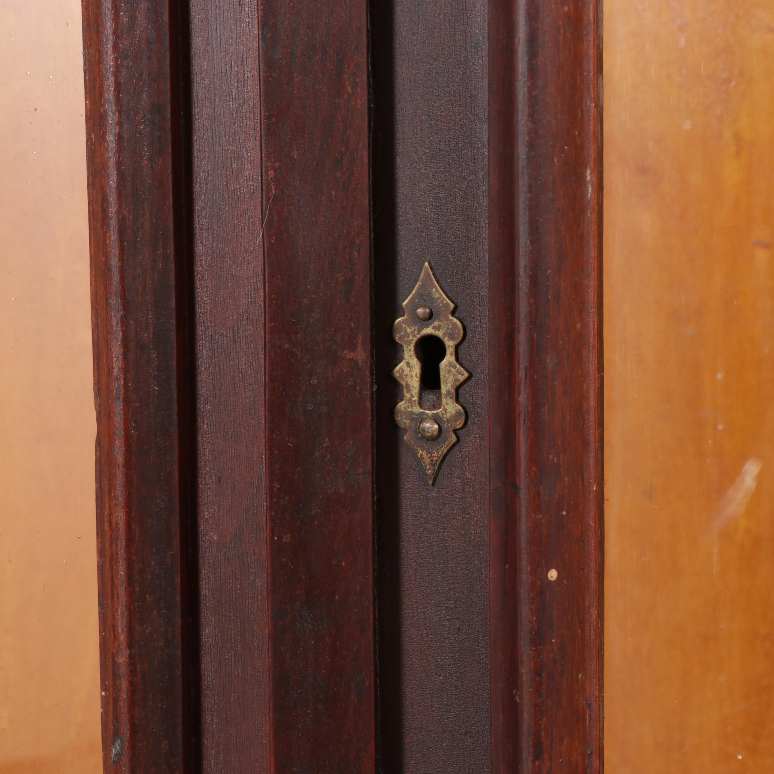 Victorian Walnut Cylinder Desk Bookcase, Mid to Late 19th Century