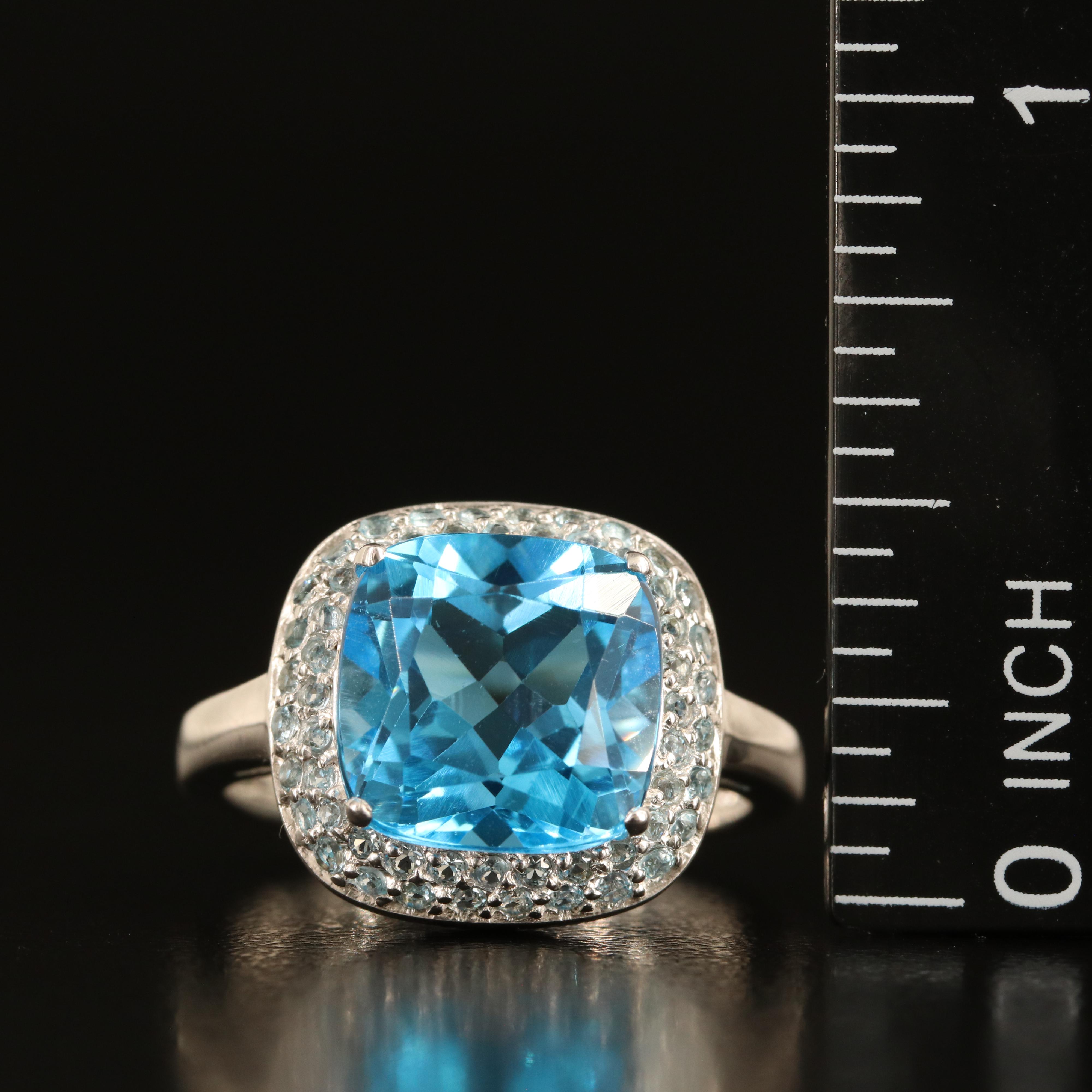 Sterling Swiss and Sky Blue Topaz Ring