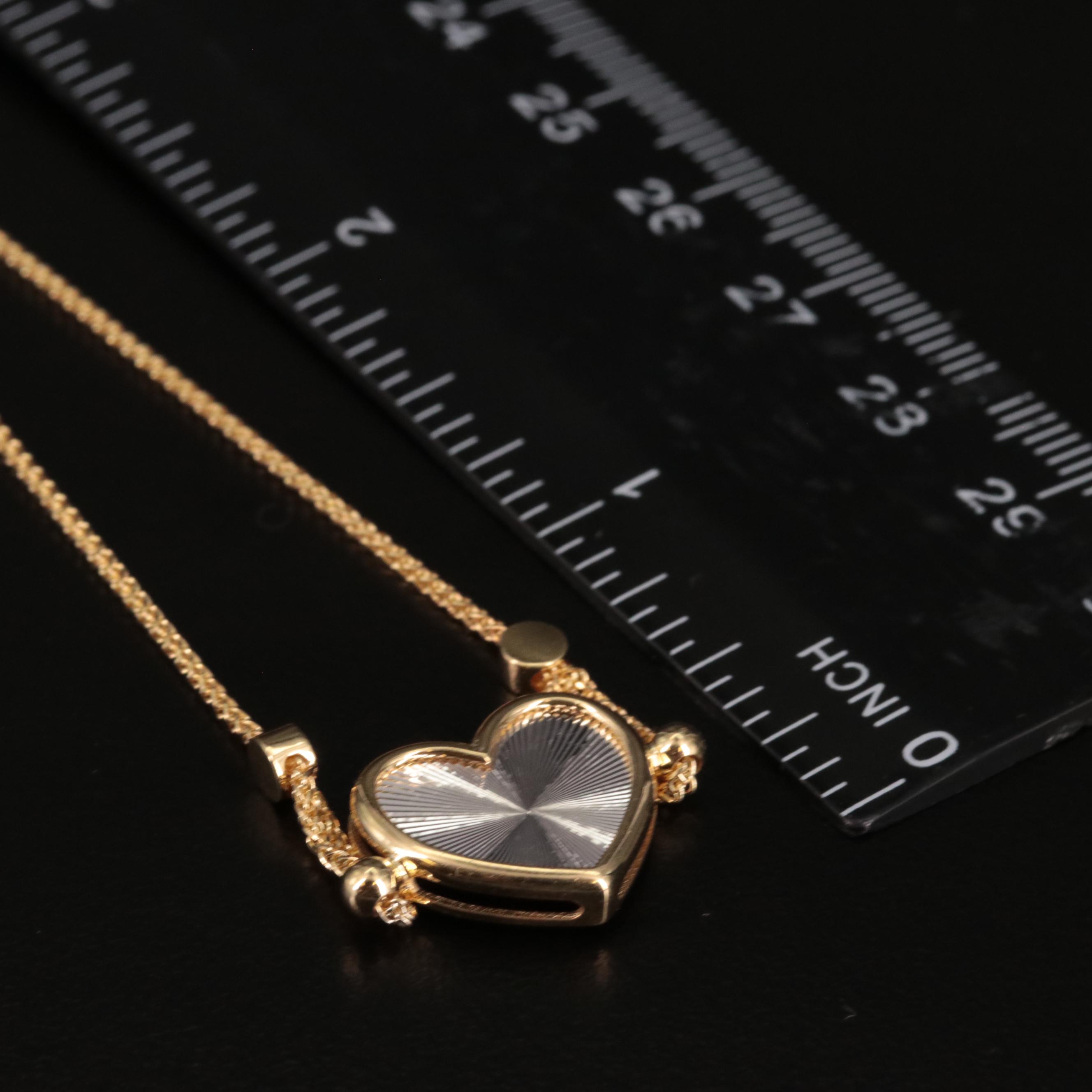 14K Sunburst Heart Bracelet