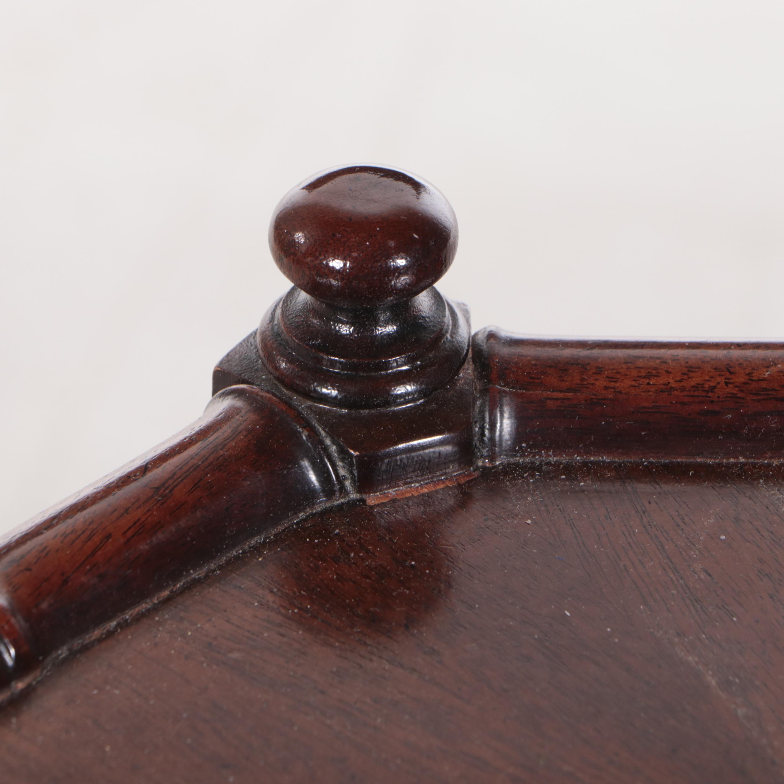 Henredon Regency Style Mahogany and Simulated Bamboo Three-Tier Side Table