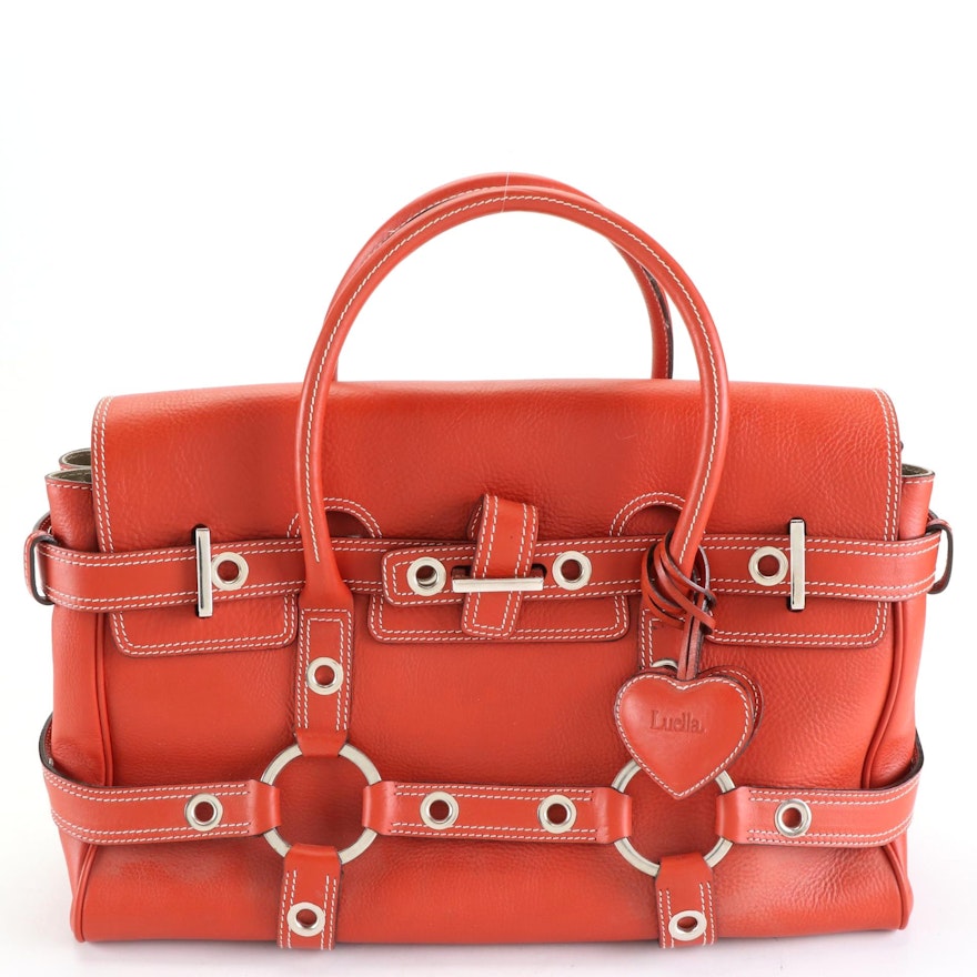 Luella Gisele Satchel in Pebble Grain Leather