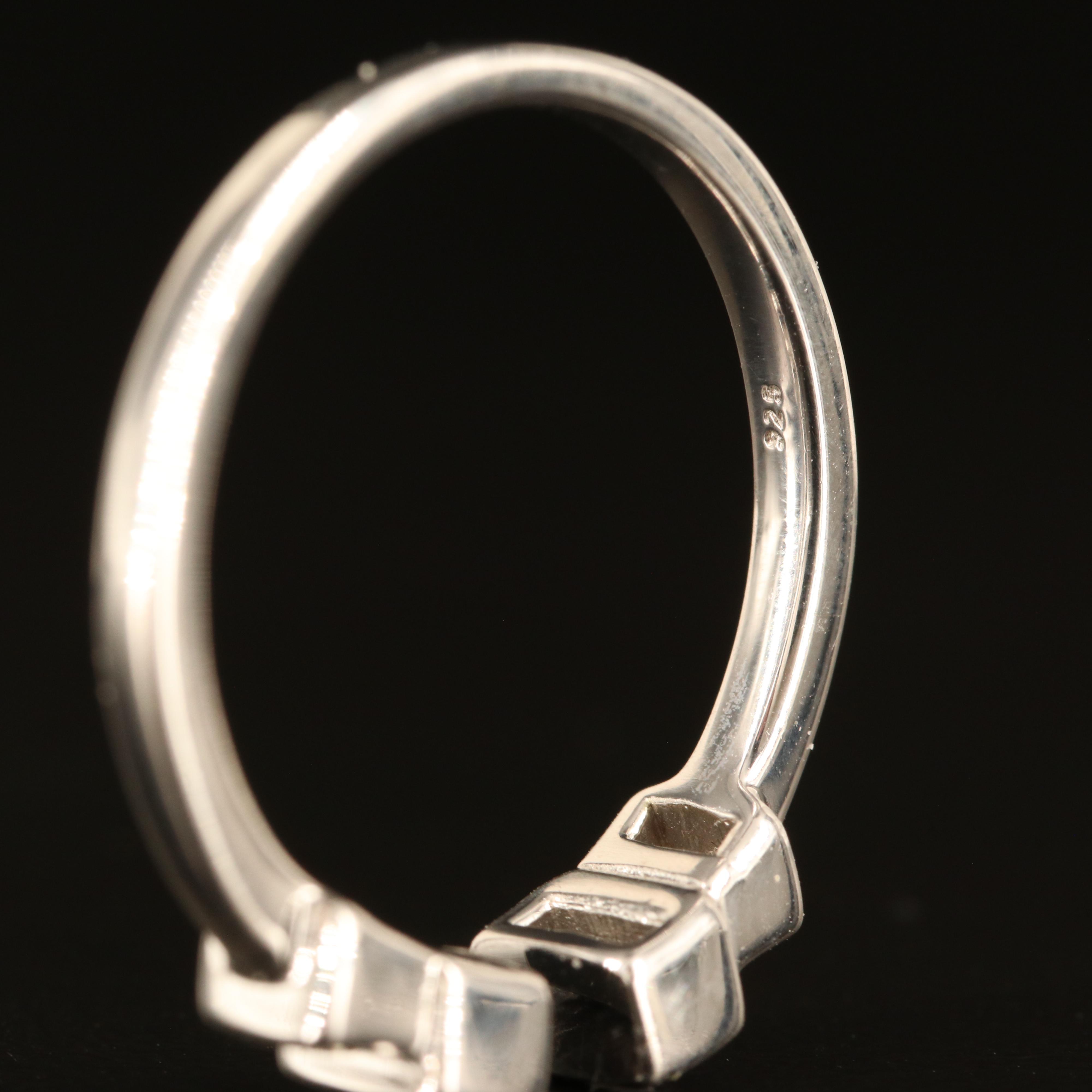 Sterling White Sapphire Torque Ring