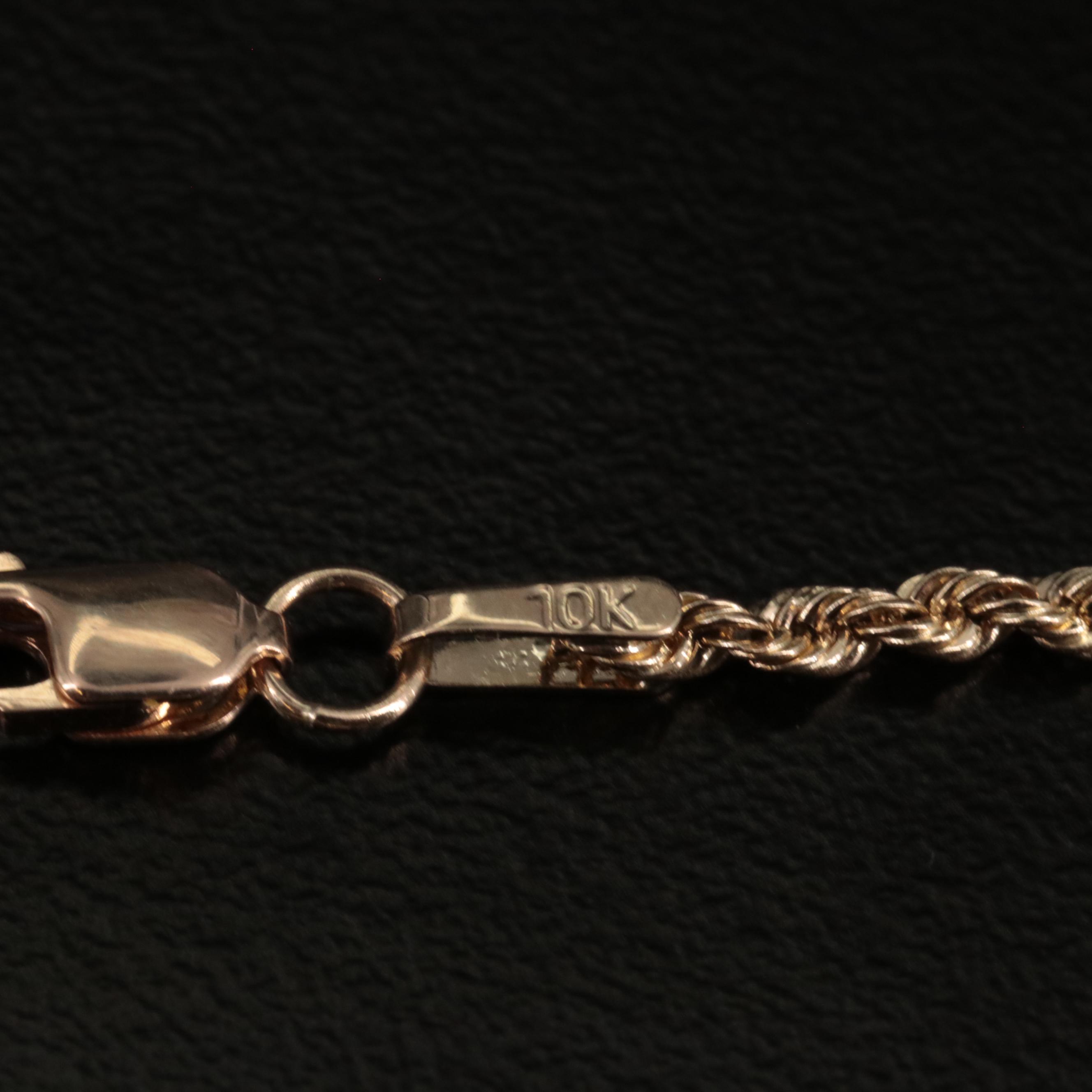 10K Stationary Oval Link Bracelet