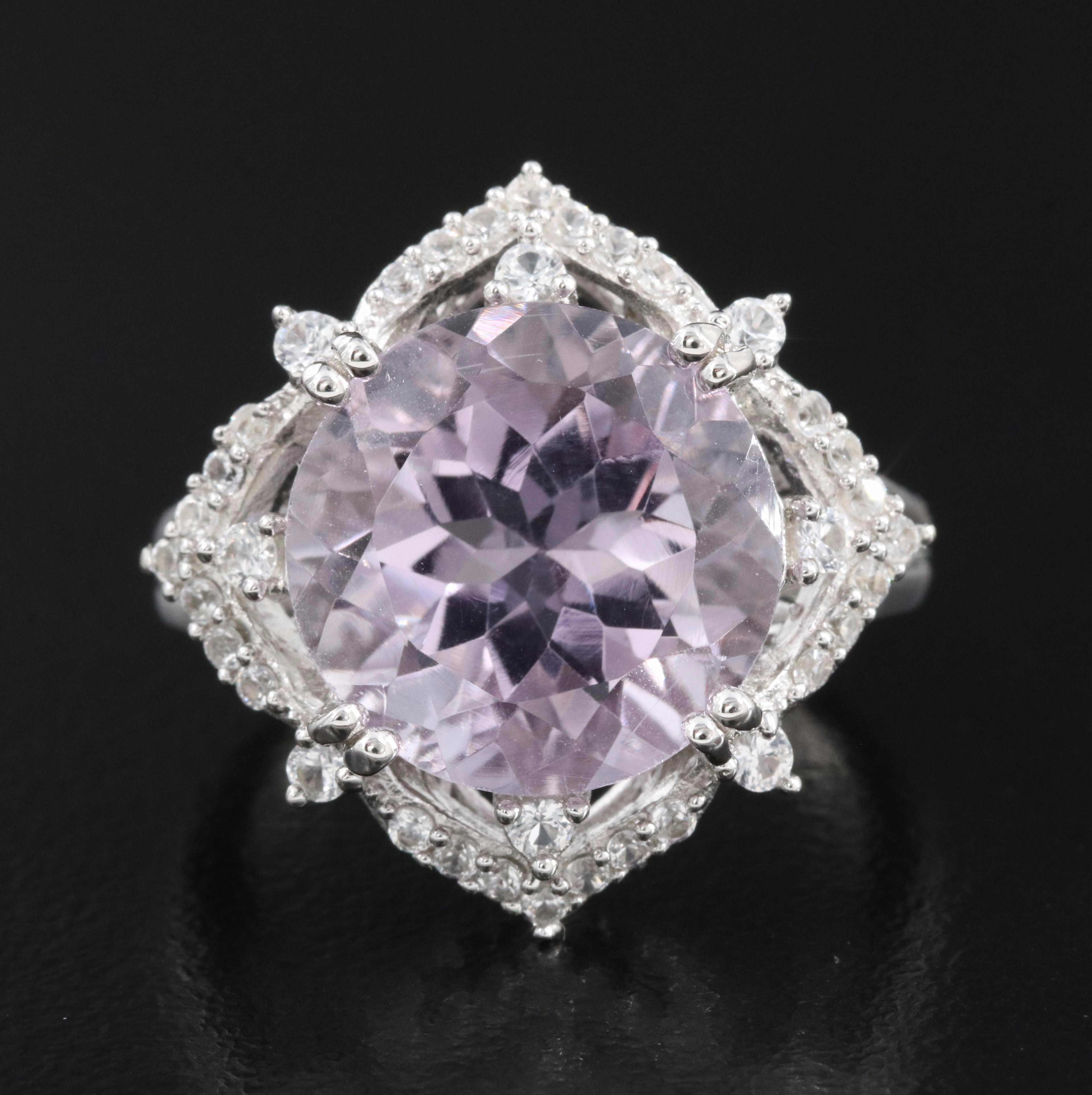 Sterling Amethyst and Sapphire Ring