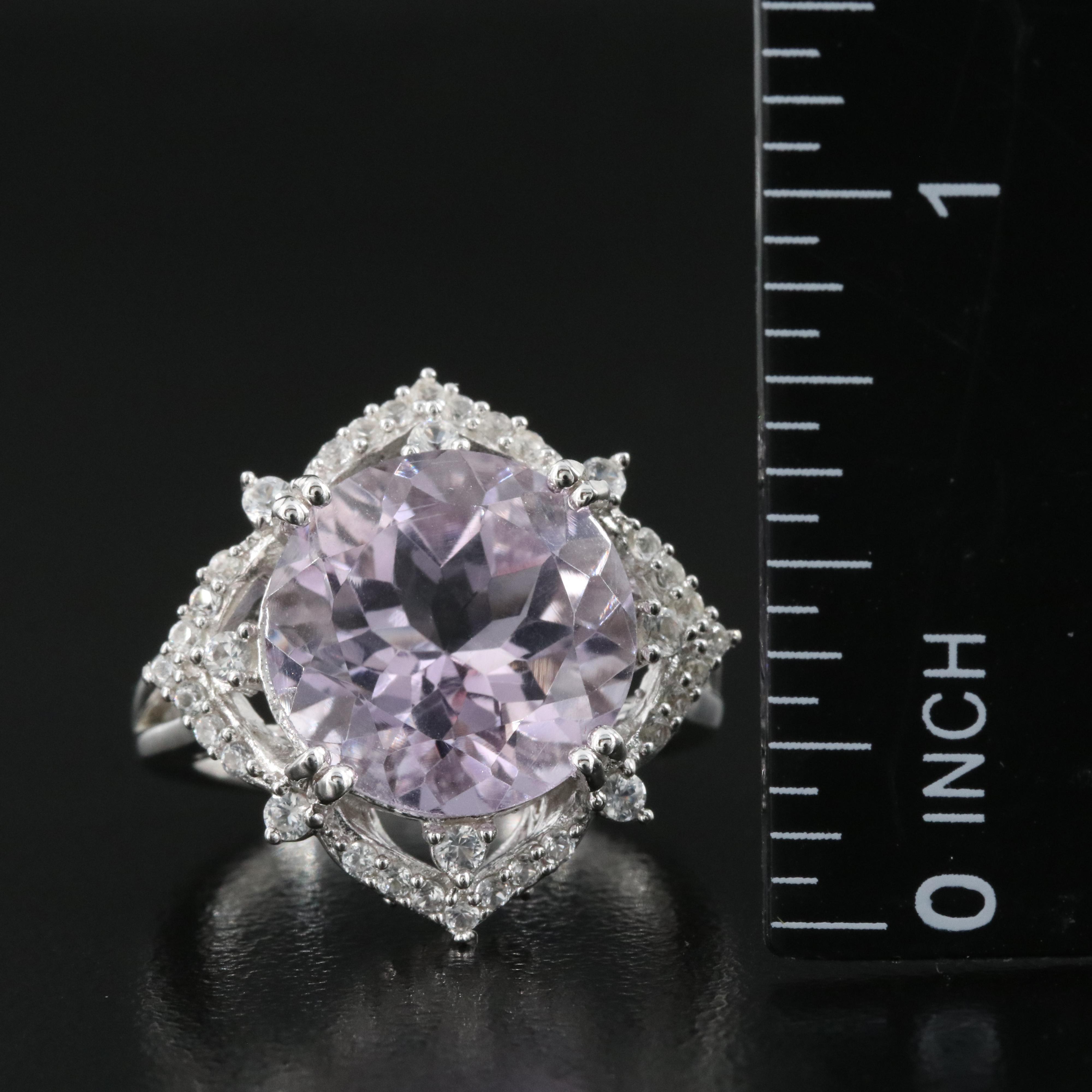 Sterling Amethyst and Sapphire Ring