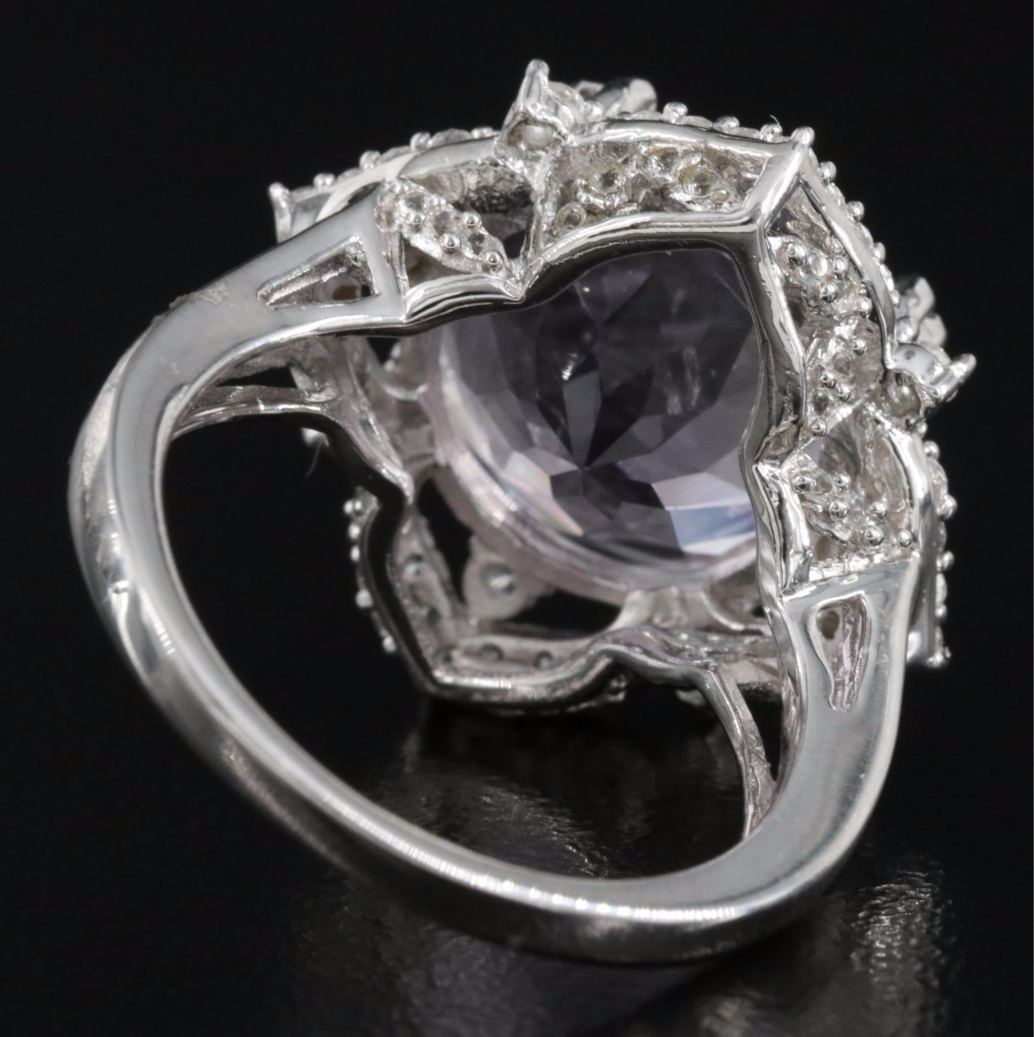 Sterling Amethyst and Sapphire Ring