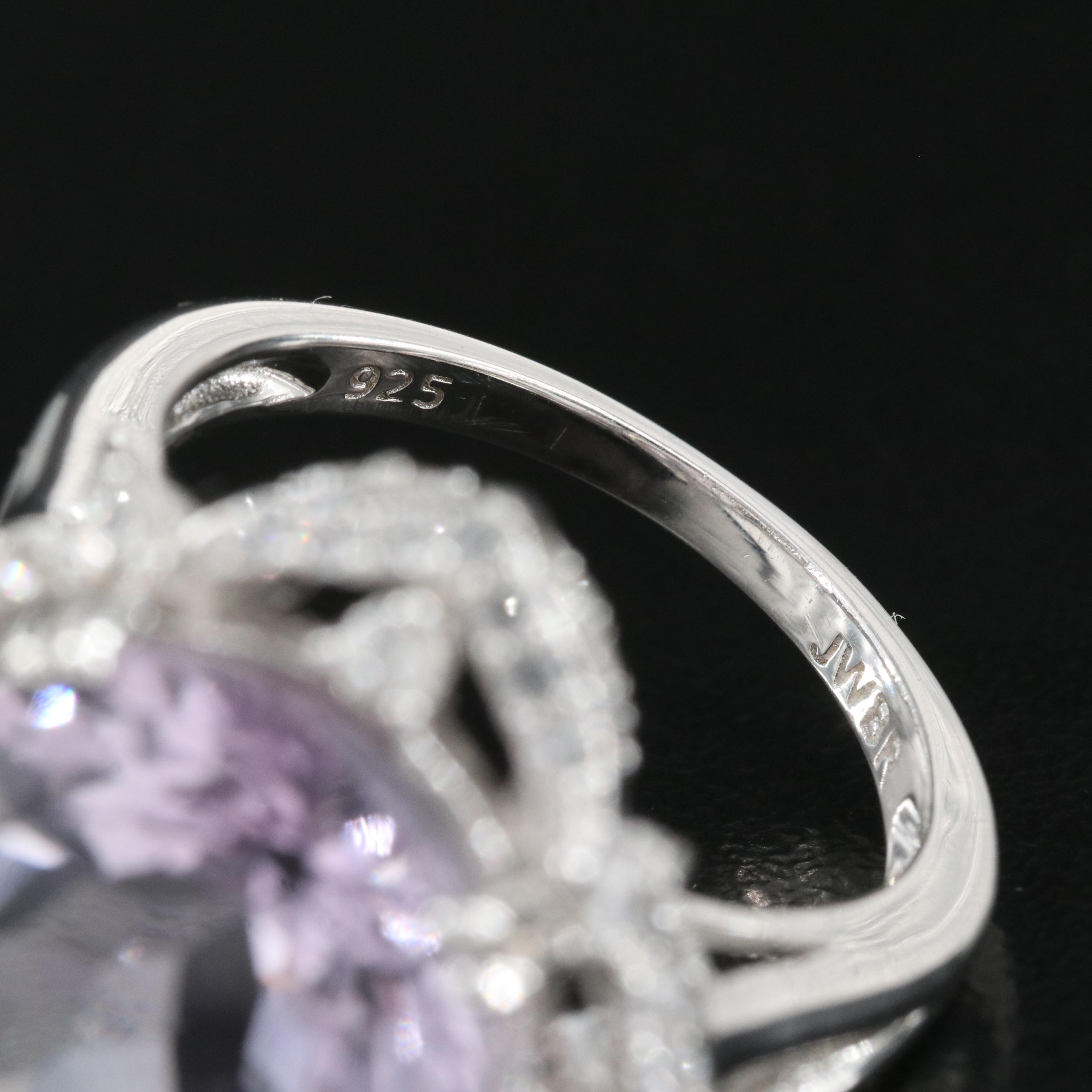 Sterling Amethyst and Sapphire Ring