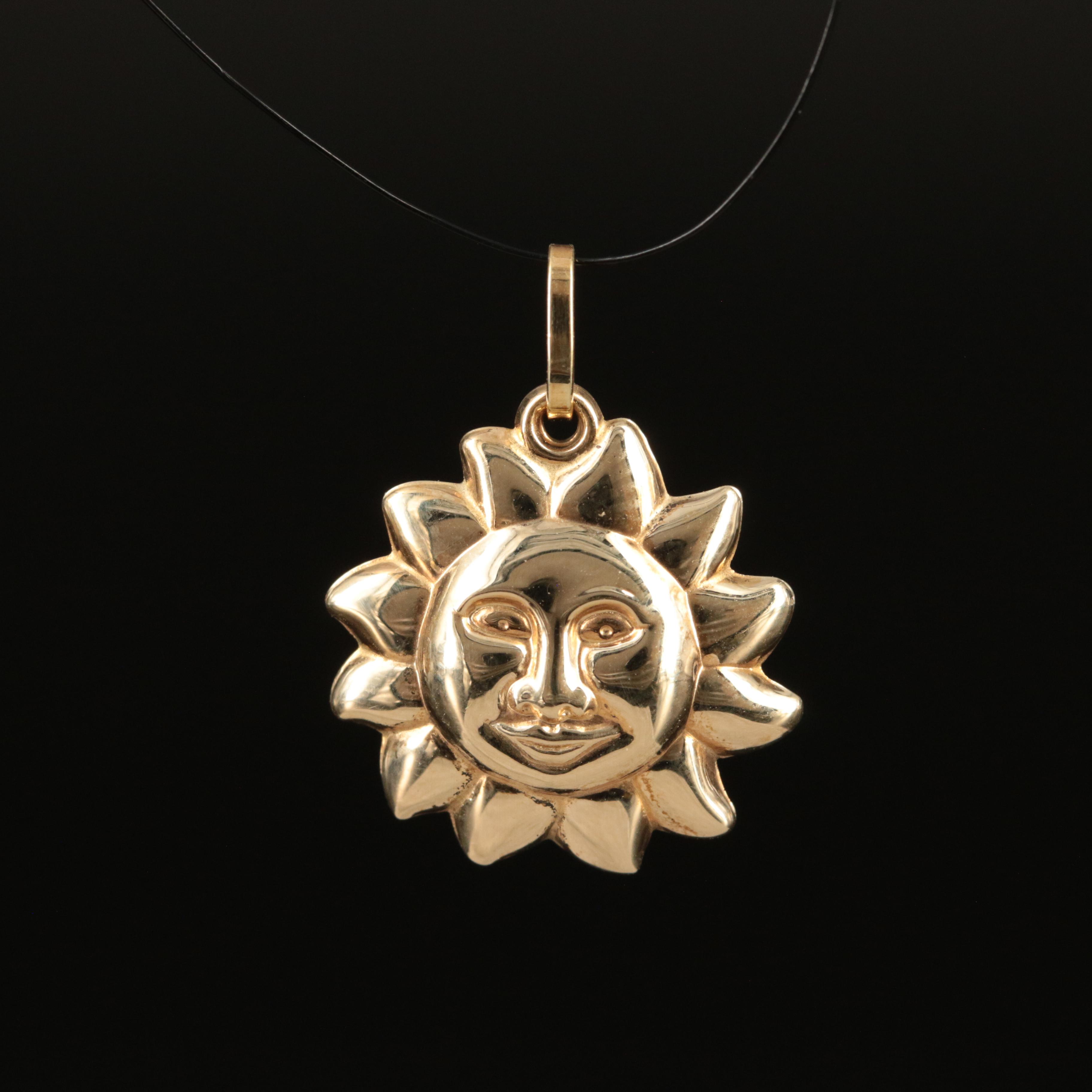 14K Sun Charm