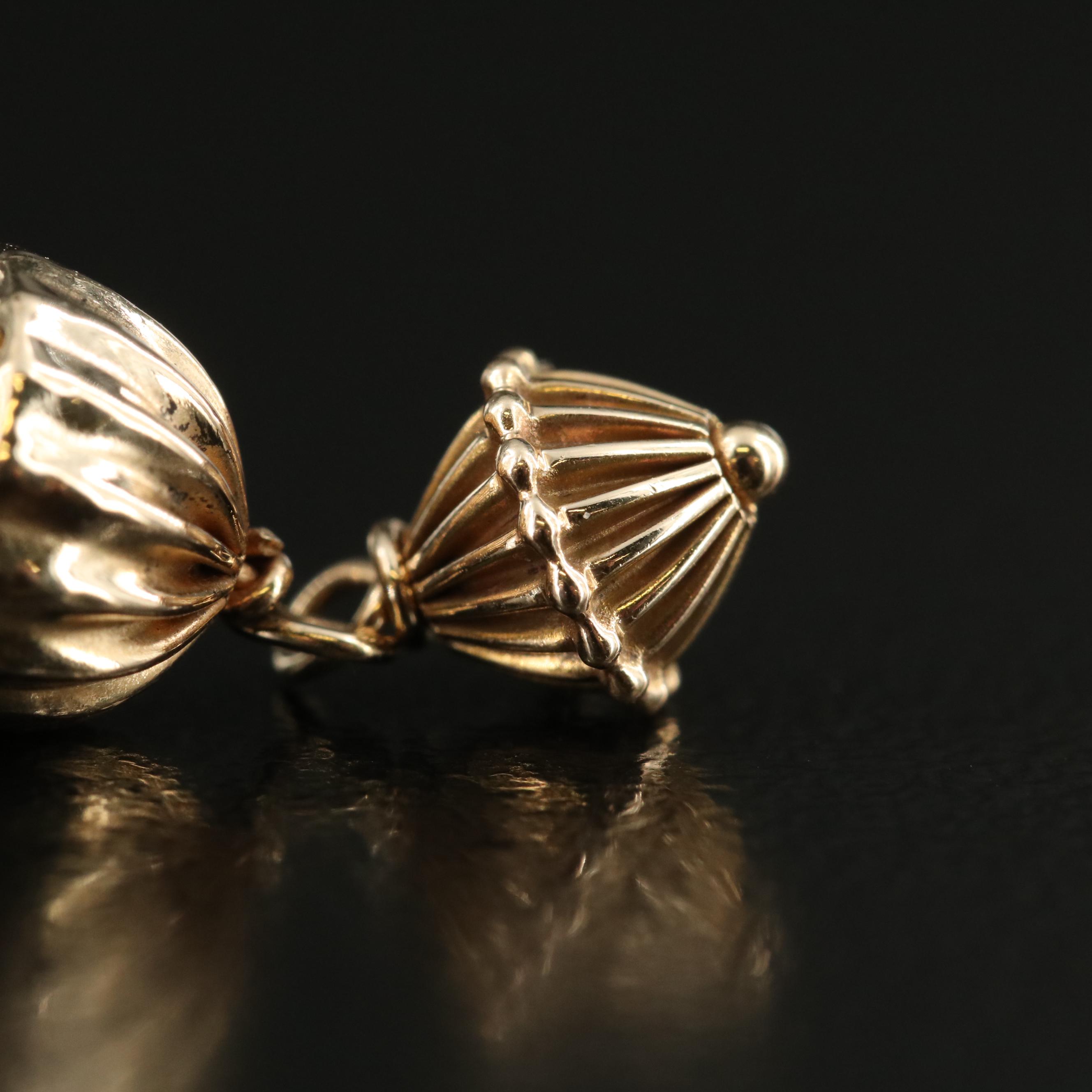 14K Tassel Chain Earrings