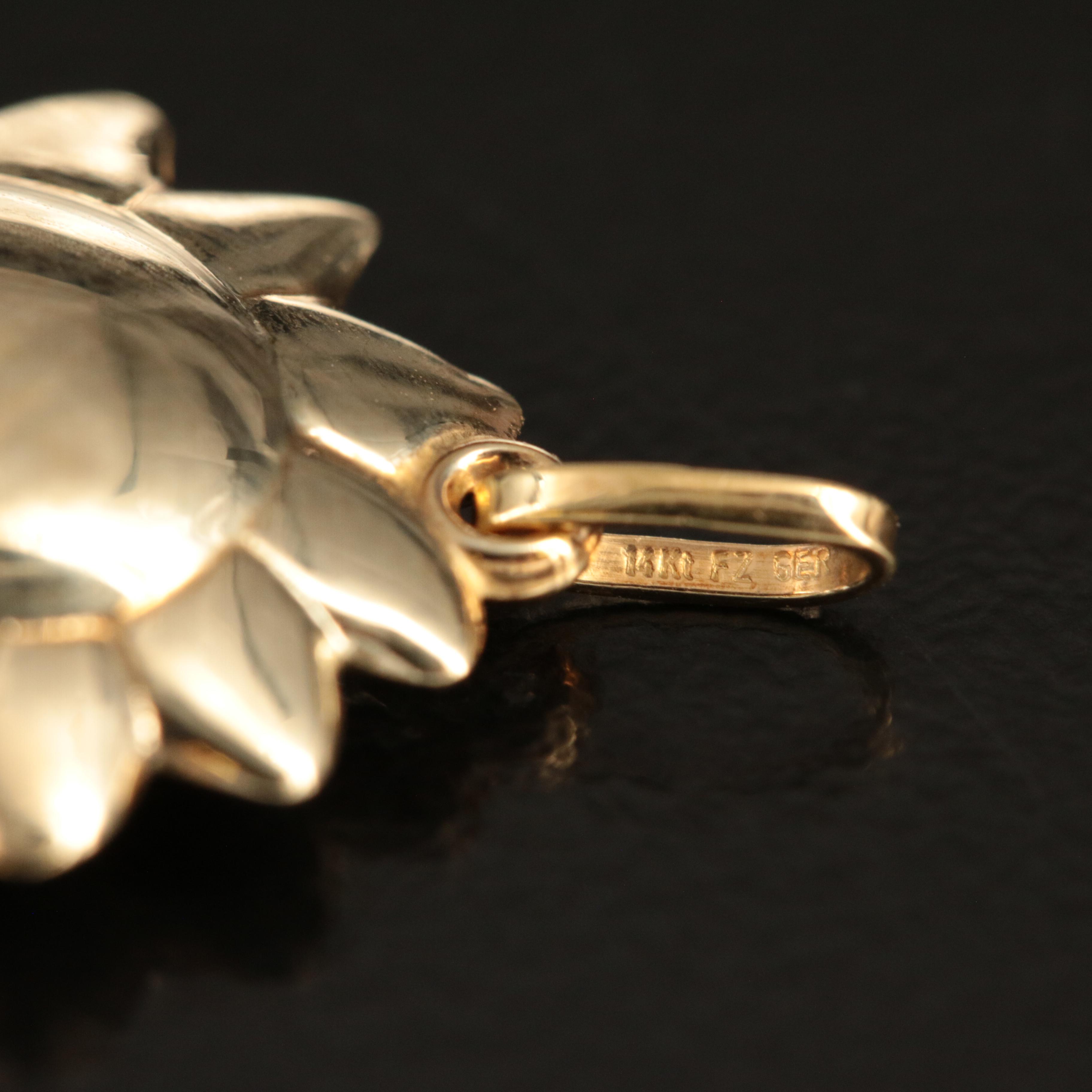 14K Sun Charm