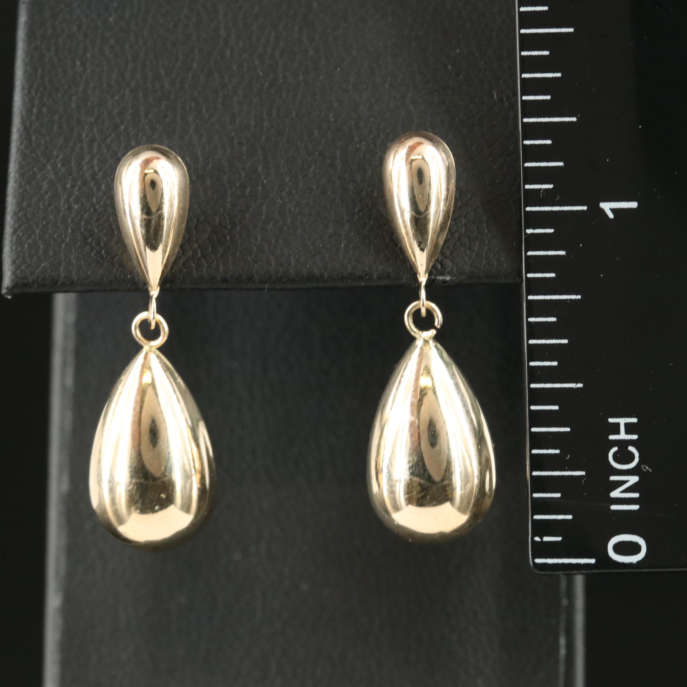 14K Pendulum Earrings