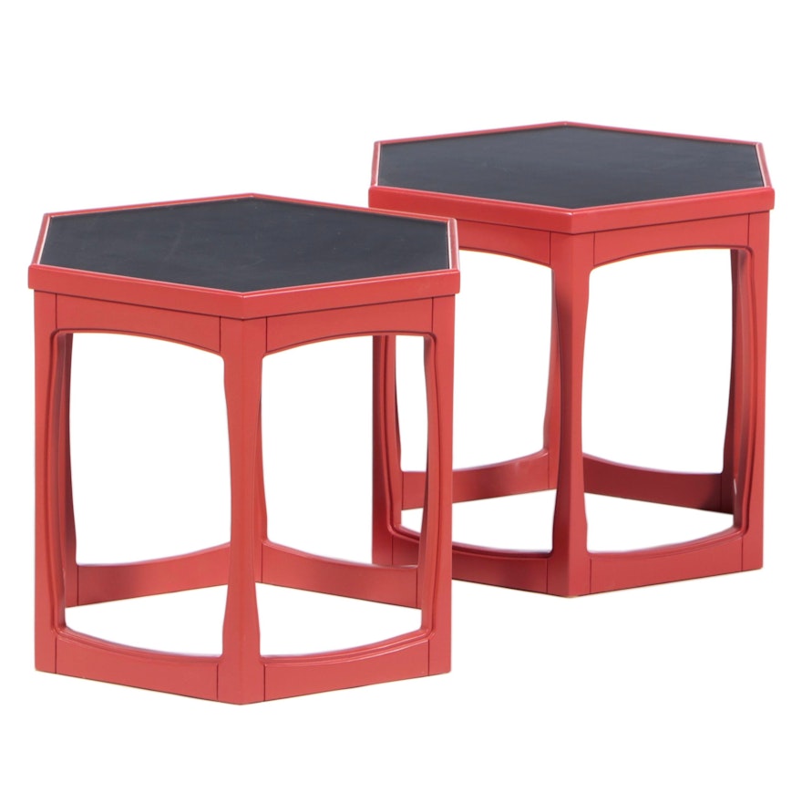 Pair of Bunny Williams for Ballard Designs "Cornwall" Hexagonal Side Tables