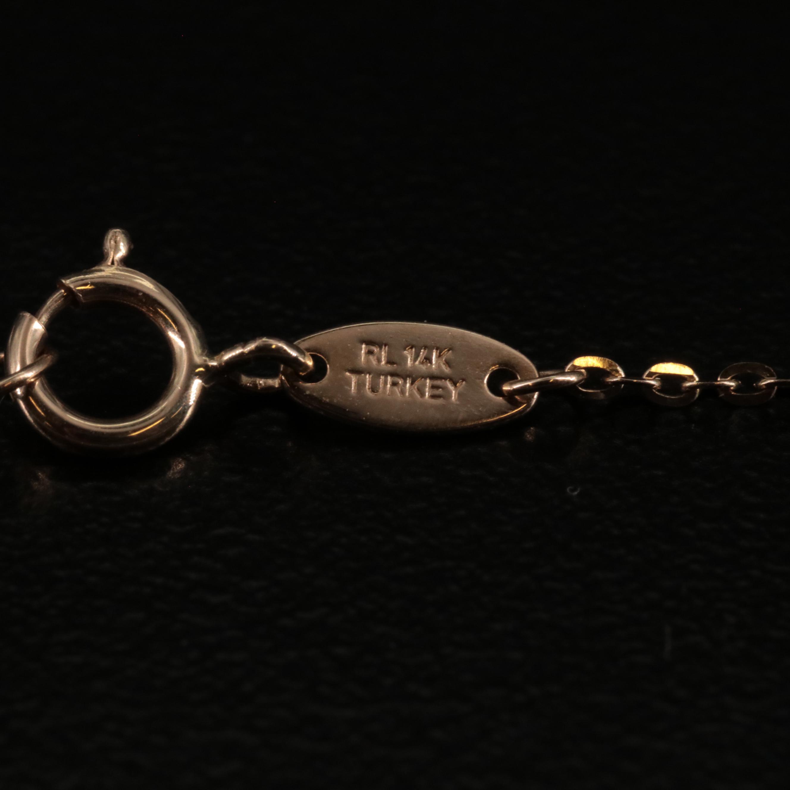 14k Stationary Beads Necklace