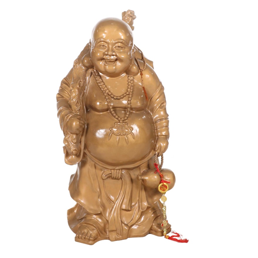 Large-Scale Fiberglass Sculpture of Budai