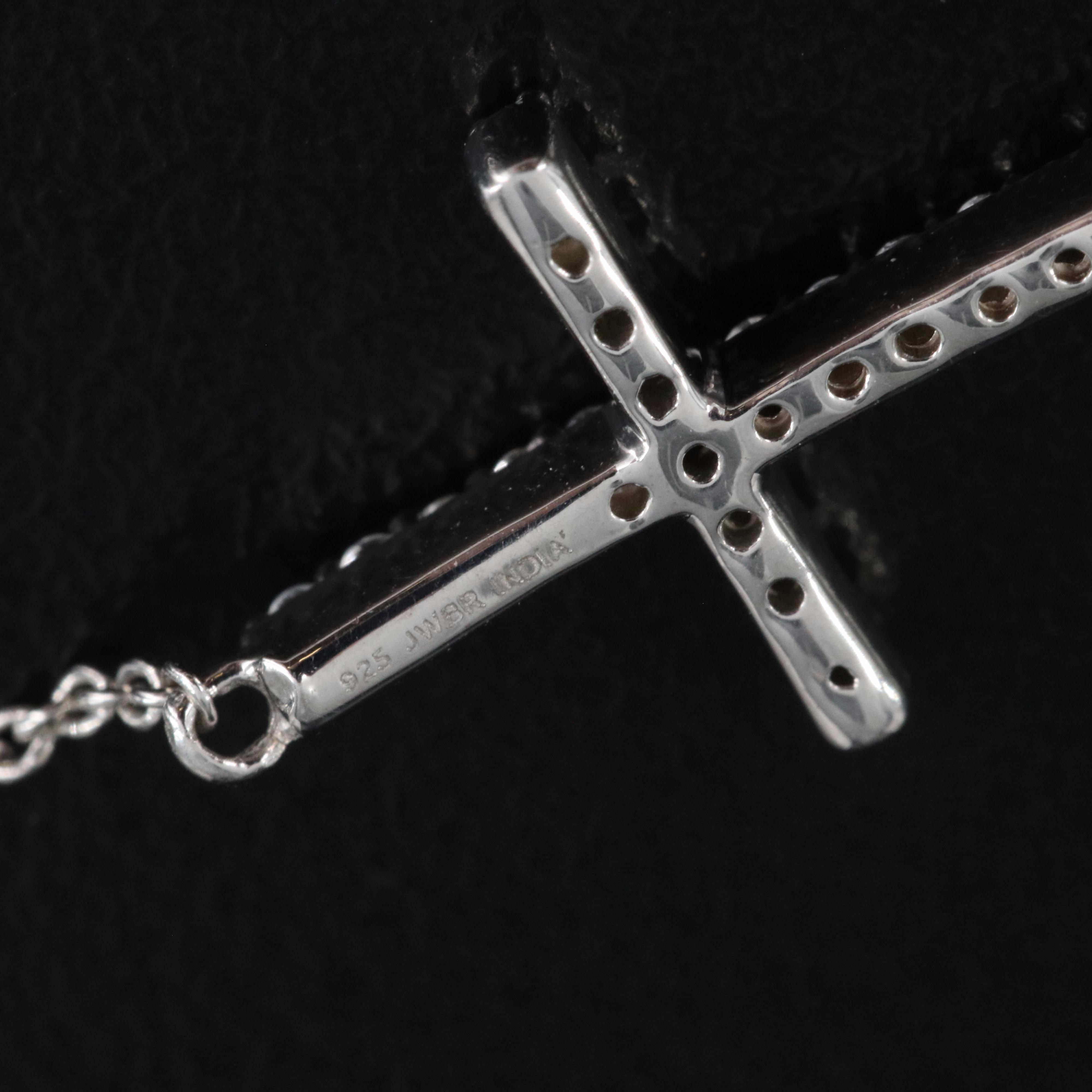 Sterling Sapphire Cross Bracelet