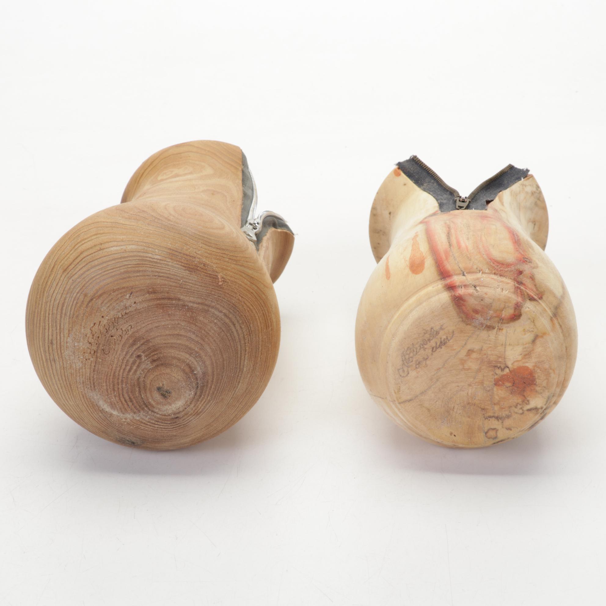 Jim Eliopulos Carved Wooden Eagle Figurine with Turned Wood Vases and Bowls