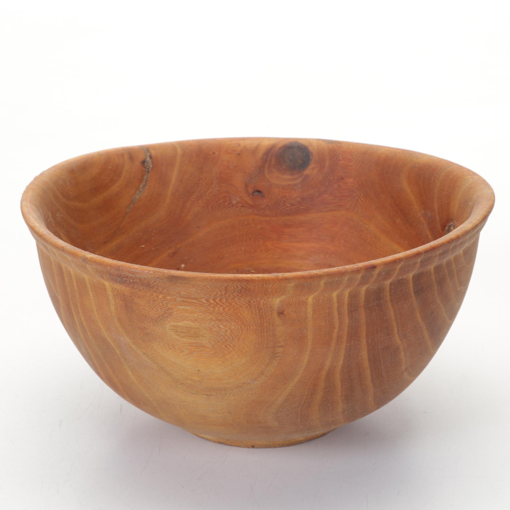 Jim Eliopulos Carved Wooden Eagle Figurine with Turned Wood Vases and Bowls