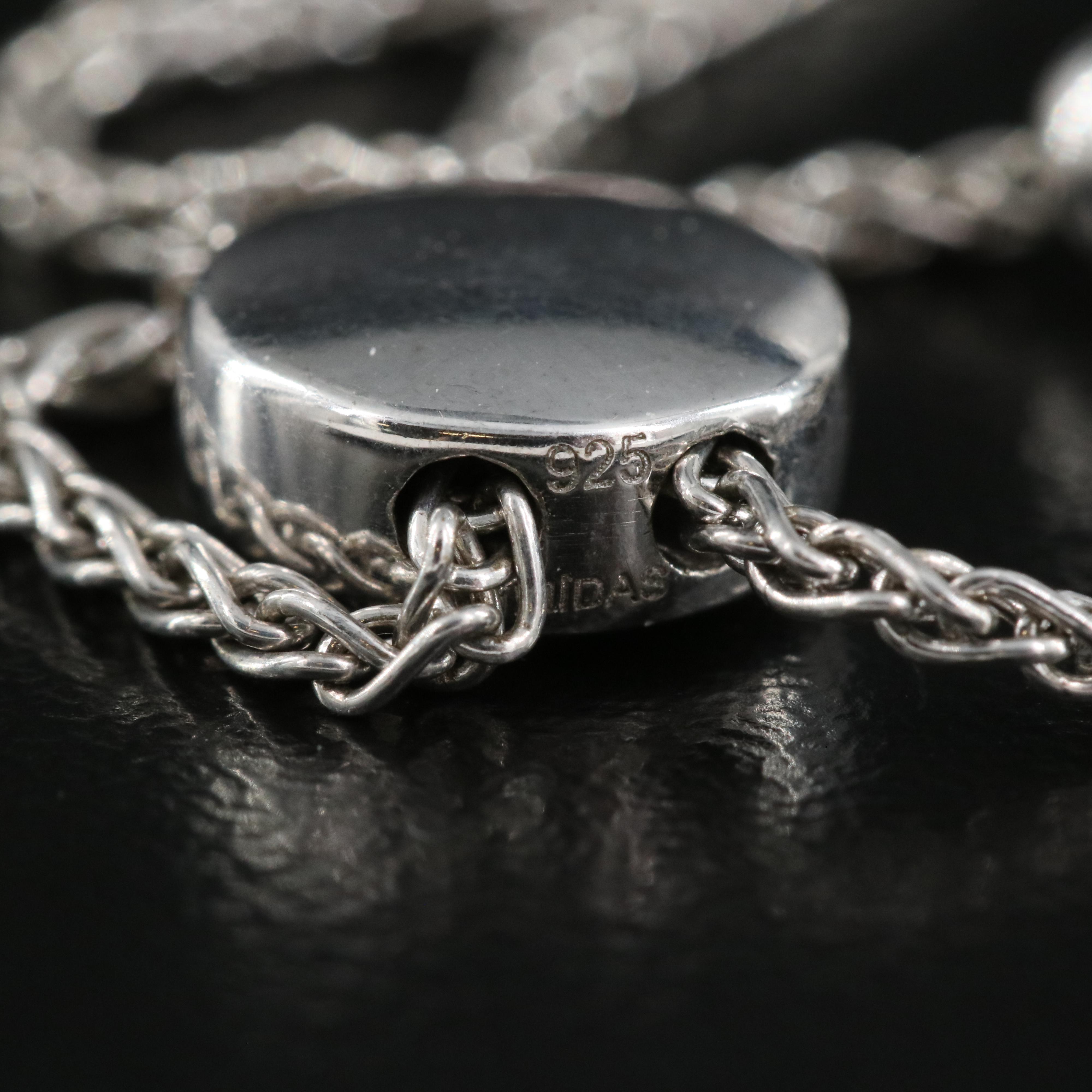 Sterling Ruby and Sapphire Feather Bolo Bracelet
