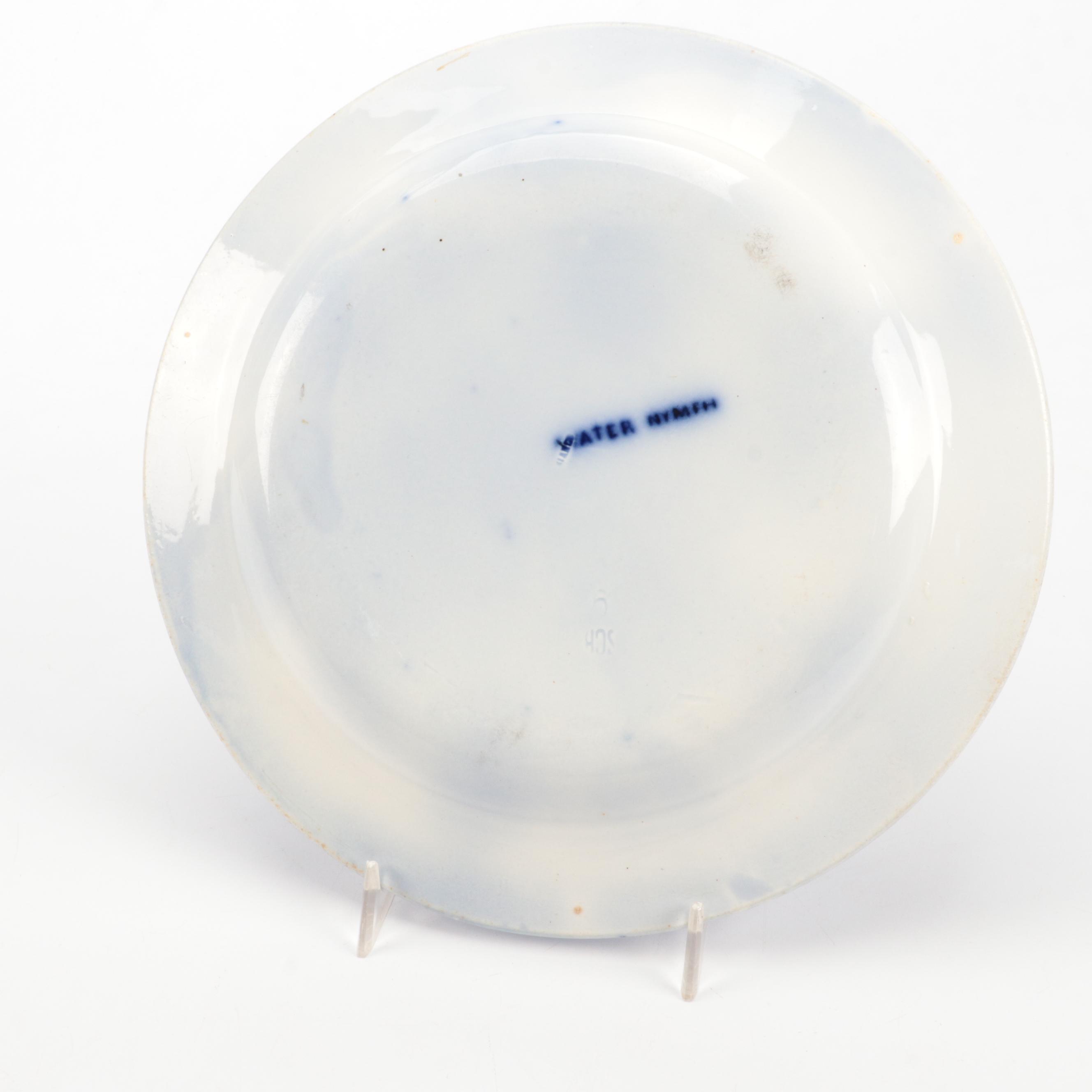 W. H. Grindley & Co  with Other Flow Blue Plates and Saucers