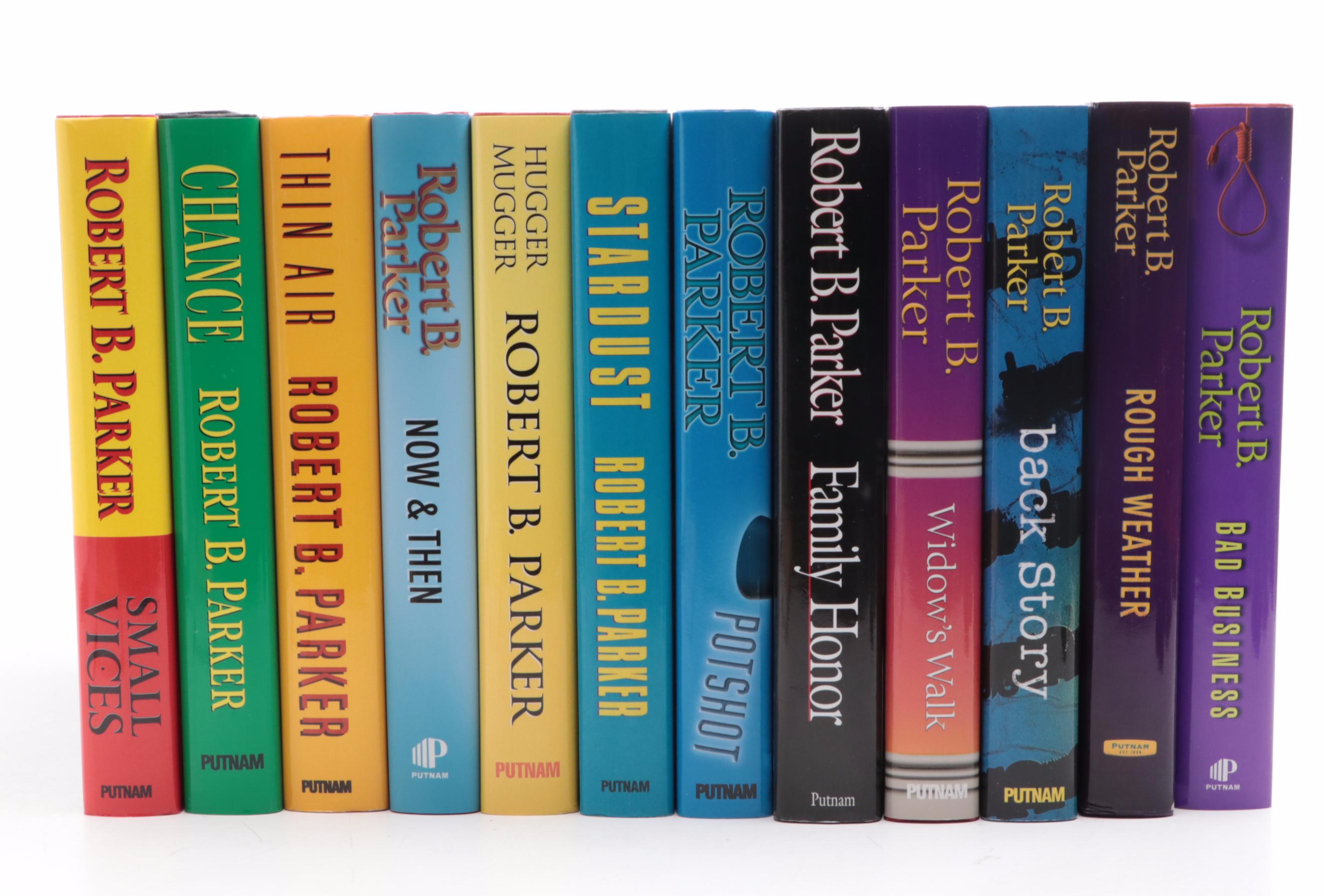 First Edition Robert B. Parker Novels Including "Perish Twice" and "Hush Money"