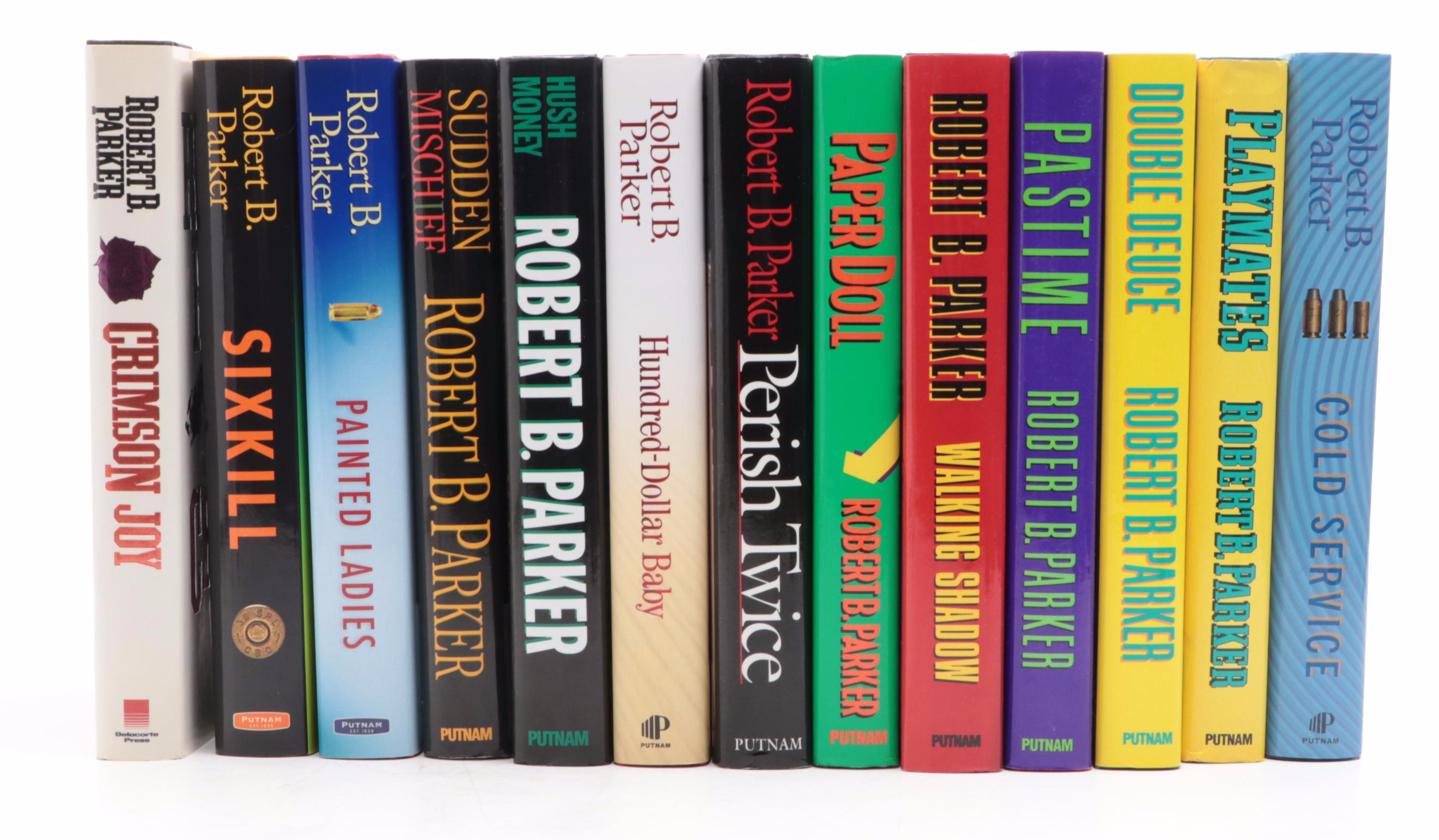 First Edition Robert B. Parker Novels Including "Perish Twice" and "Hush Money"