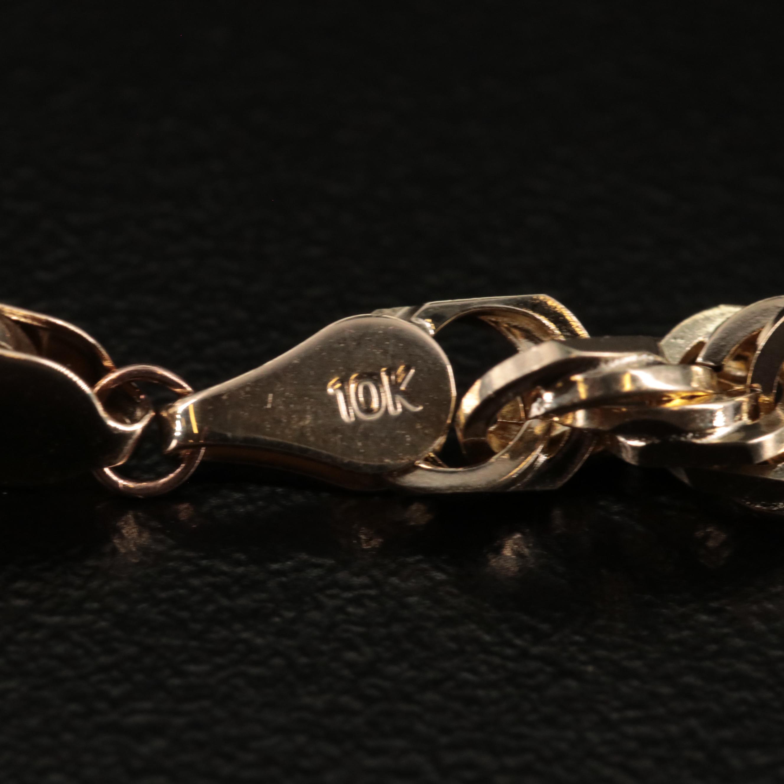 10K French Rope Bracelet