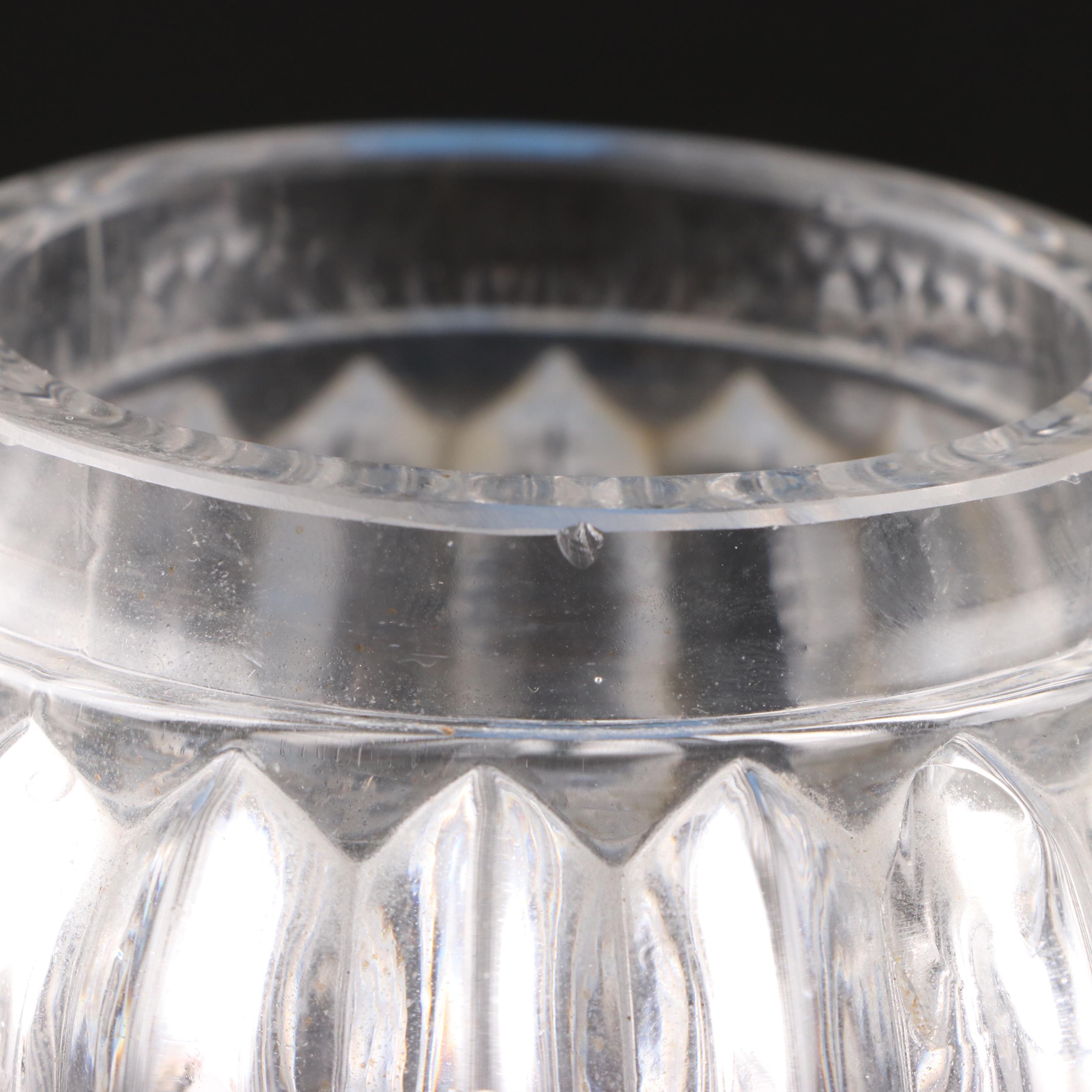 Spanish 915 Silver Lid Glass Jar and Silver Rimmed Decanters