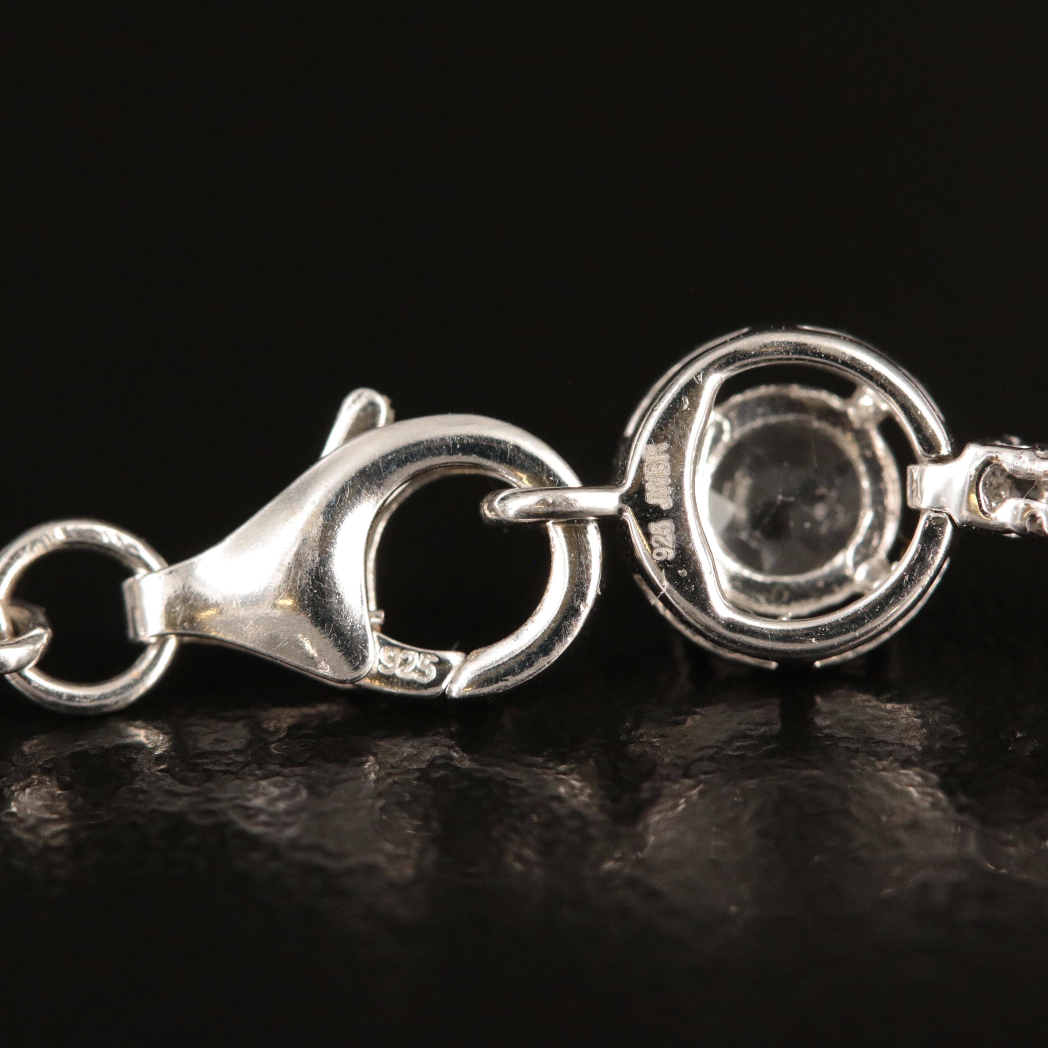 Sterling Sapphire Station Bracelet