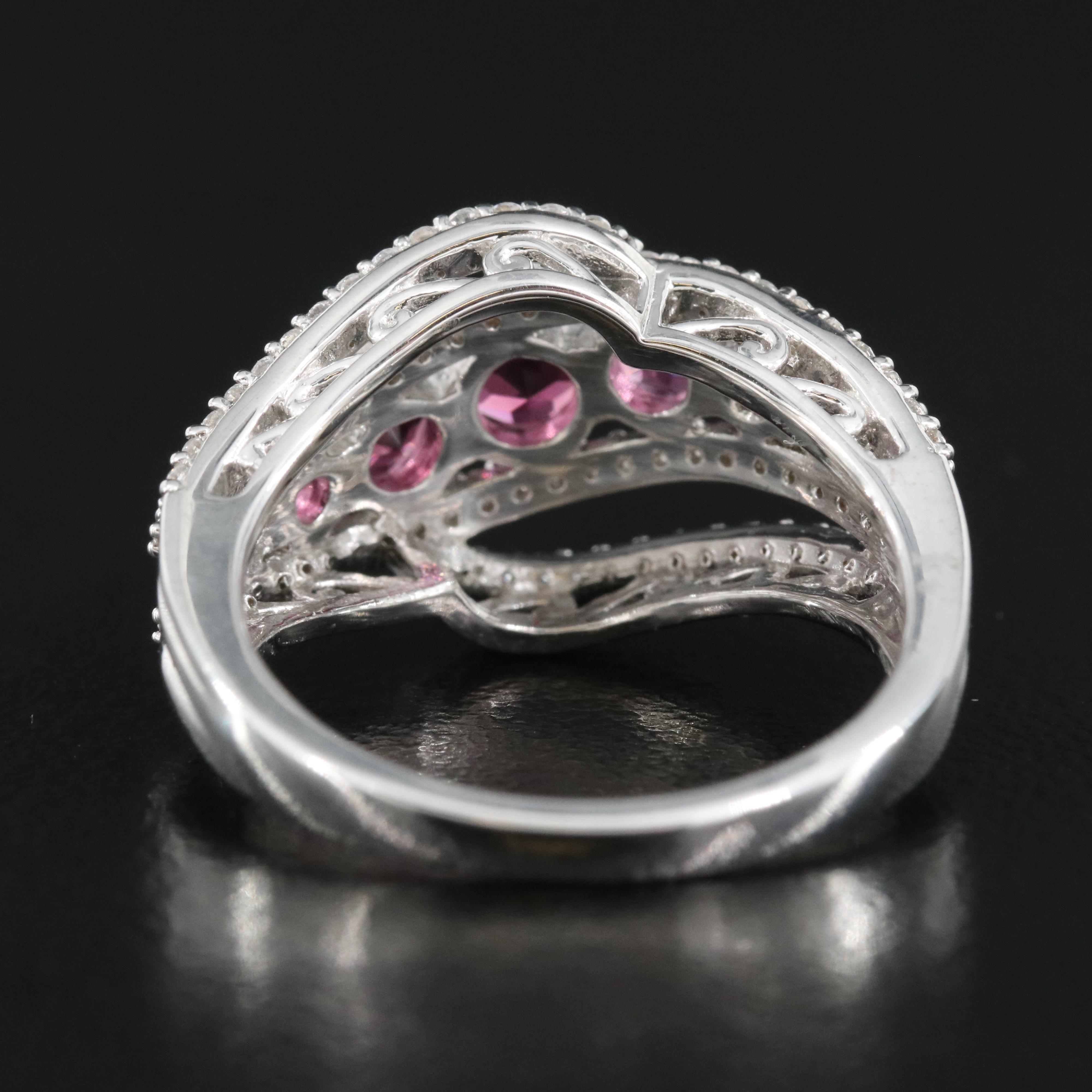 Sterling Garnet and Sapphire Ring