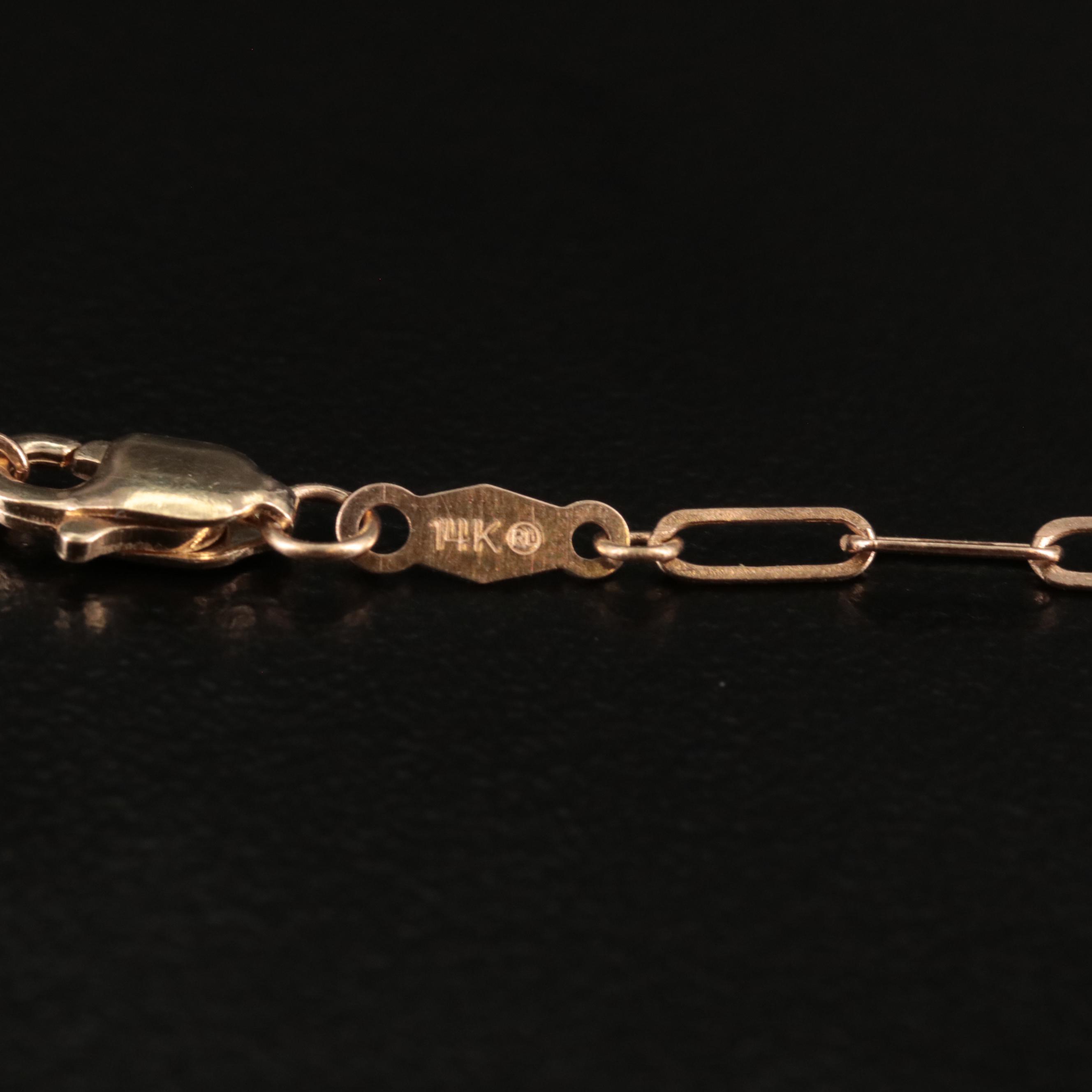 14K Curved Bar Necklace