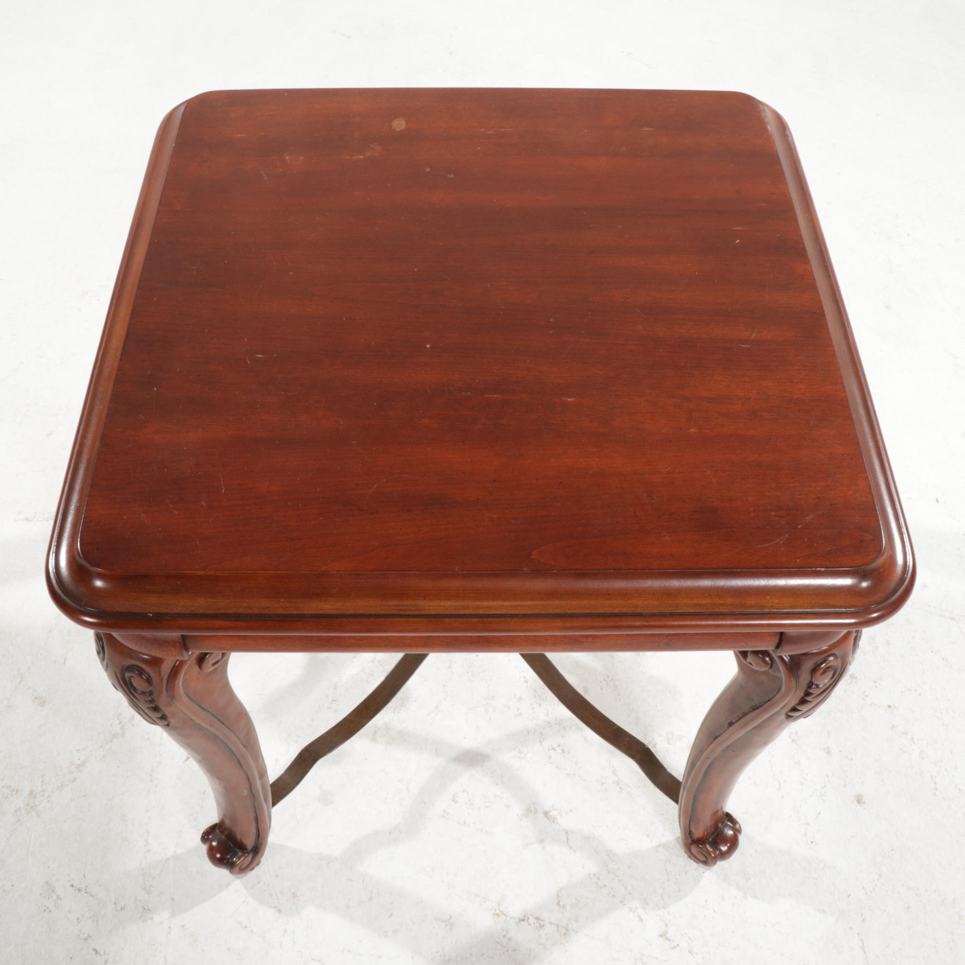 Baroque Style Cherrywood Finish Side Table