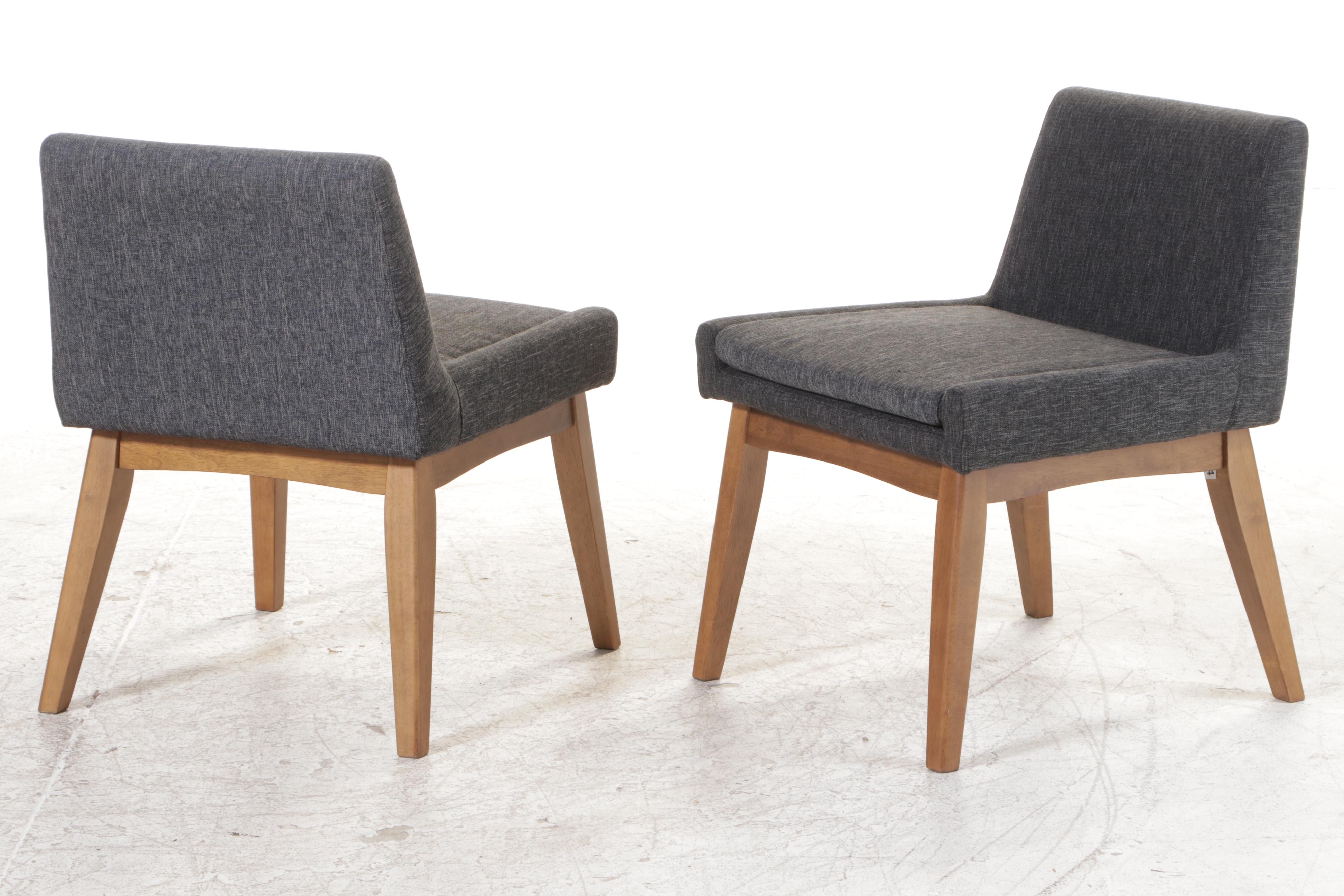 Six Article "Chantel" Upholstered Hardwood Dining Chairs