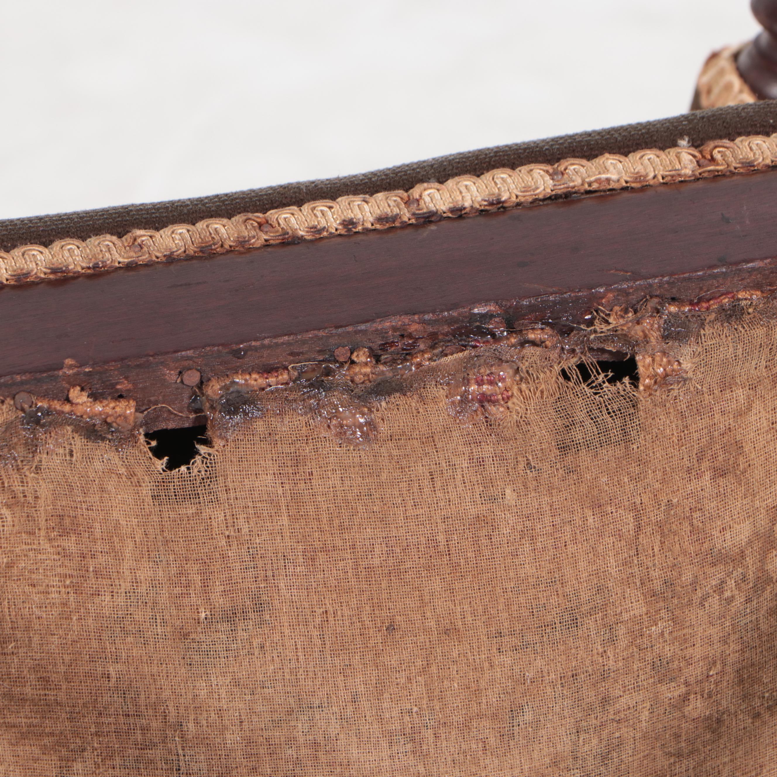 Victorian Carved Walnut and Needlepoint Child's Armchair, Mid/Late 19th Century