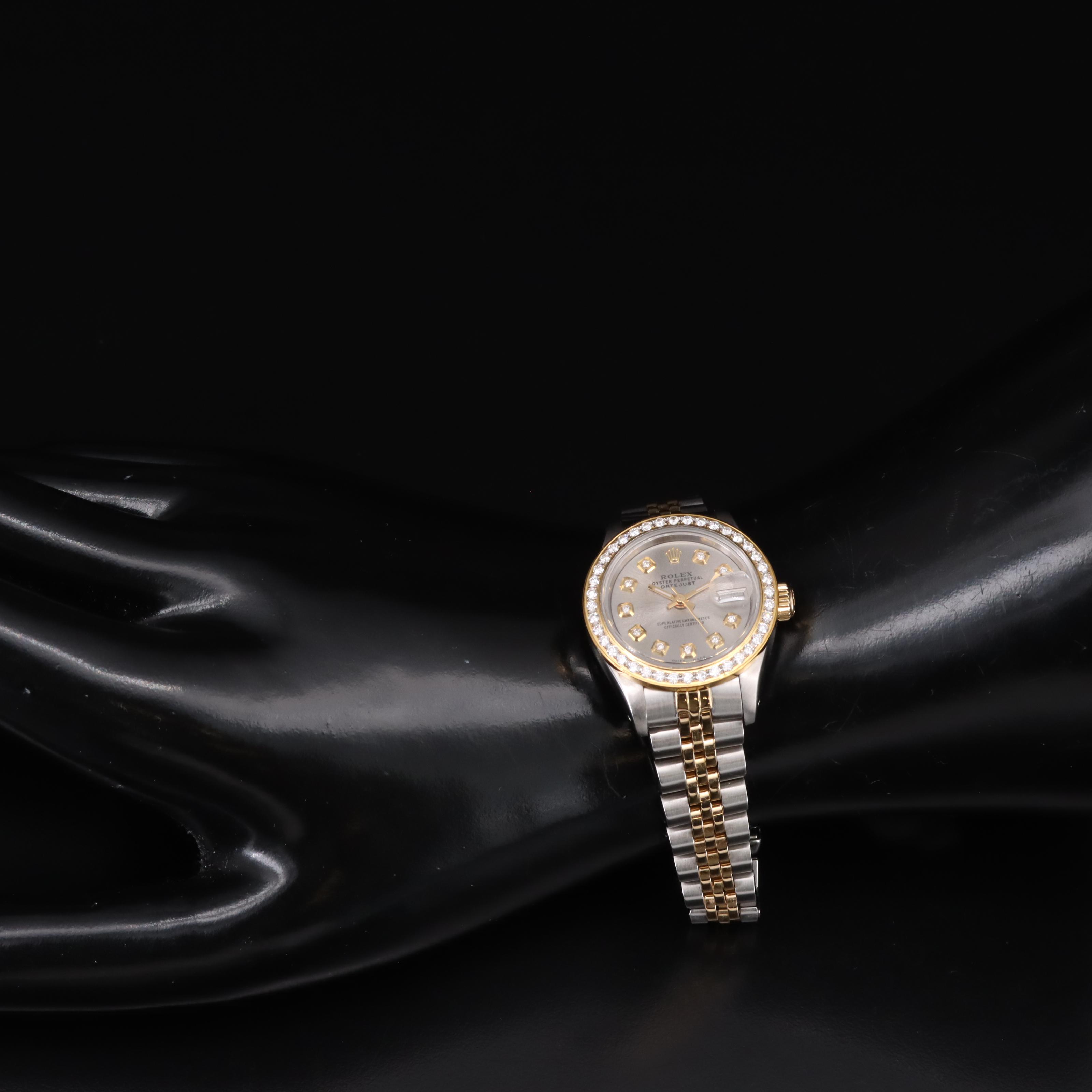 1986 Rolex Custom Diamond Dial and Bezel Datejust Watch