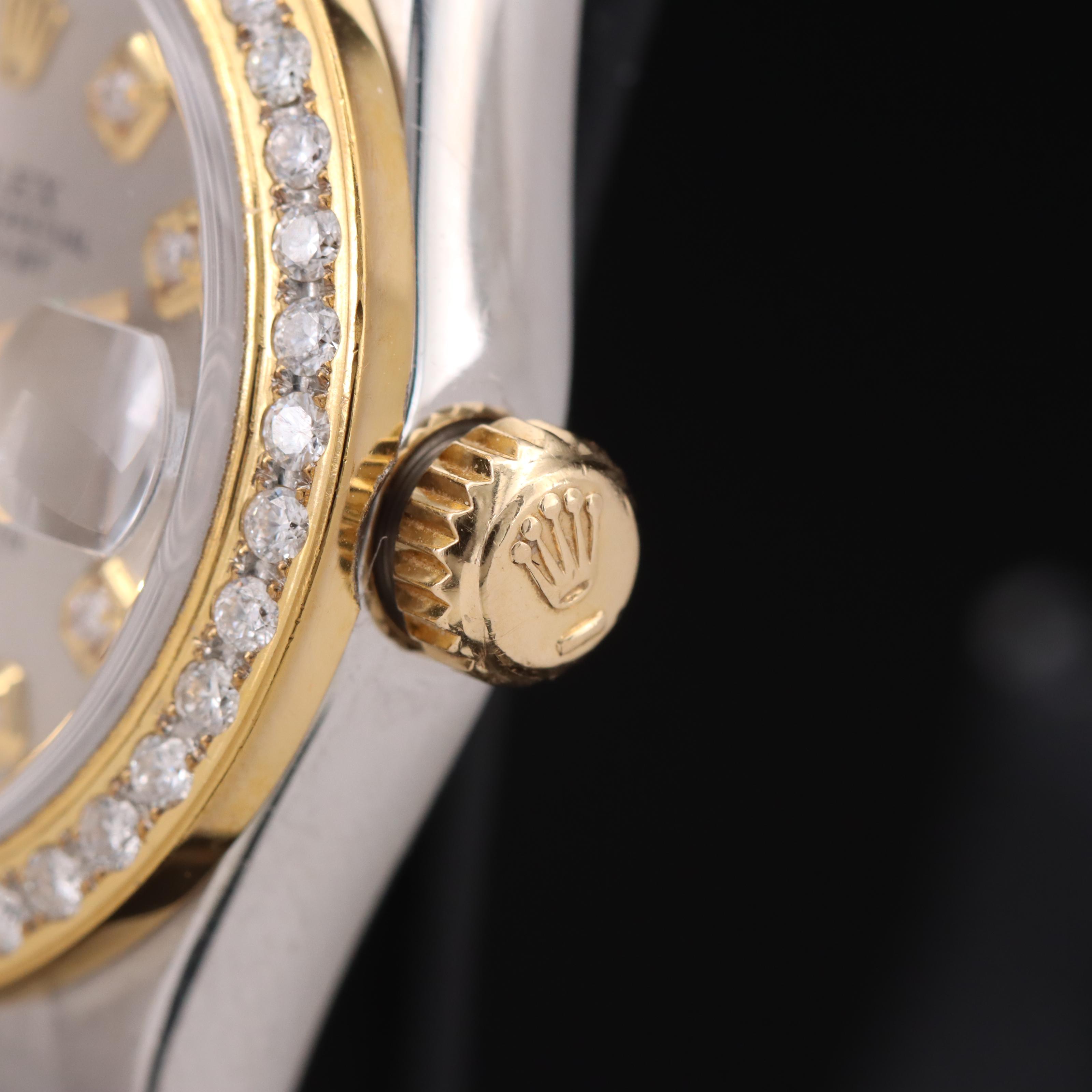 1986 Rolex Custom Diamond Dial and Bezel Datejust Watch