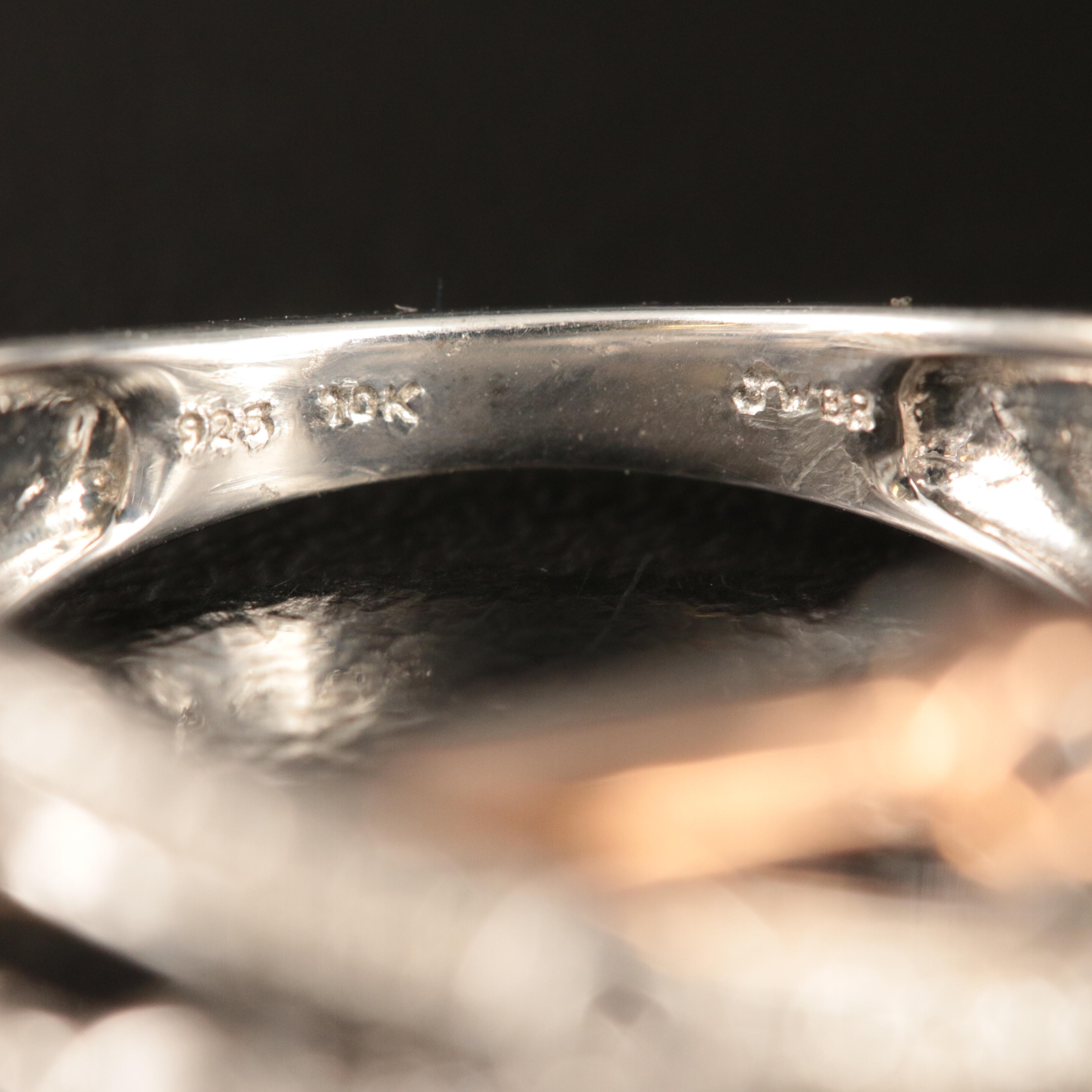 Sterling Sapphire Crossover Ring with 10K Rose Gold Accents