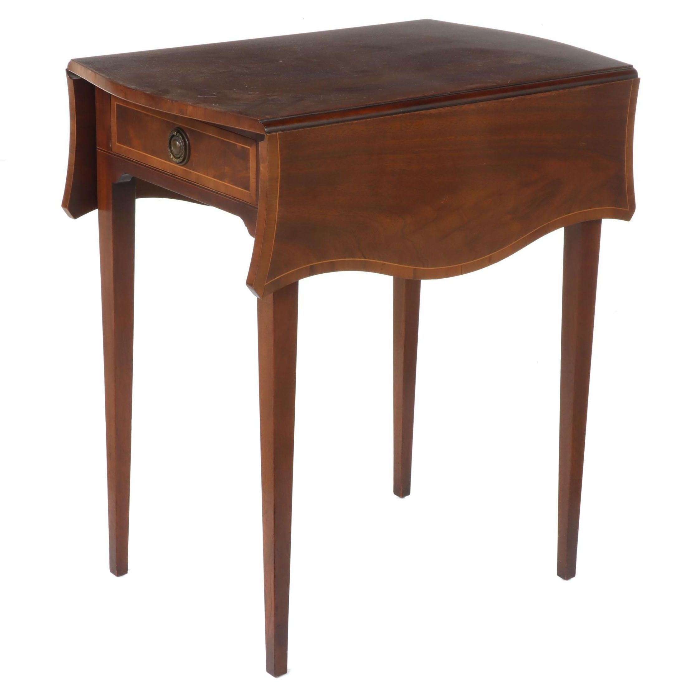Baker Furniture Federal Style Mahogany and Crossbanded Pembroke Table
