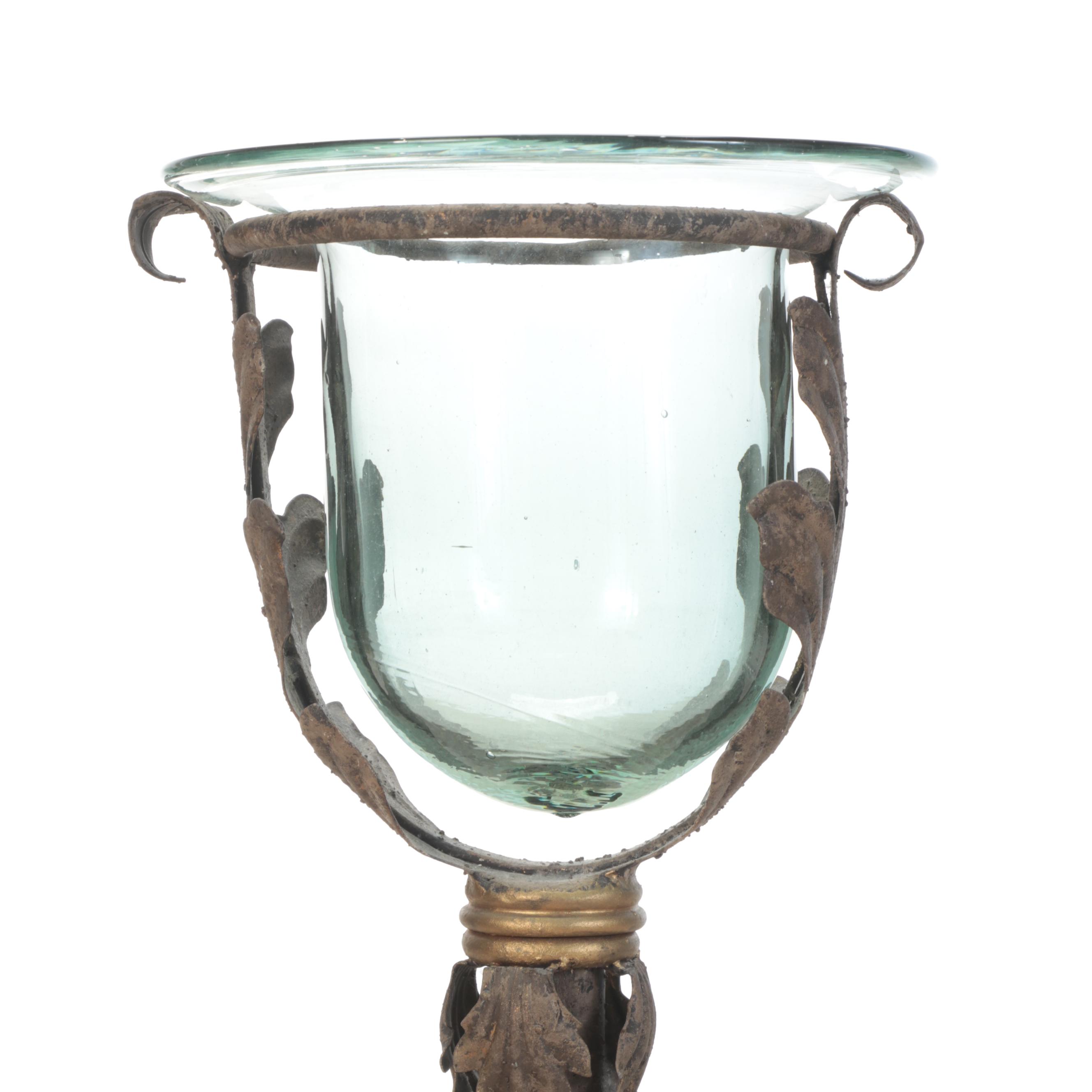 Barley Twist Candlestick with Other Wrought Iron Candlestick